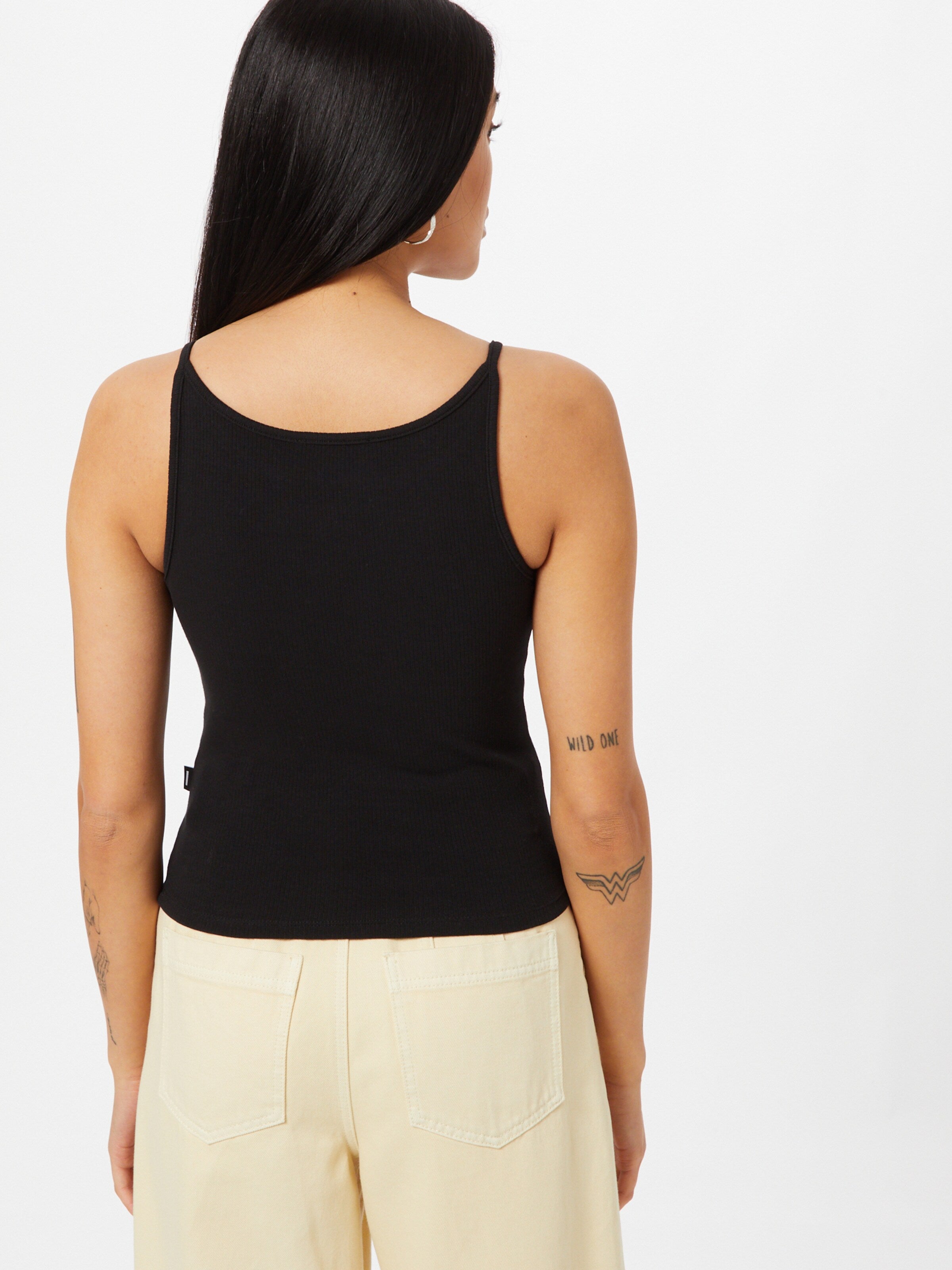 Dr. Denim Spaghetti Tops Top Winona Dames Zwart