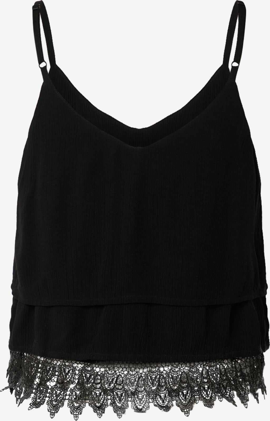 About You Kanten Tops Top Ledora Dames Zwart