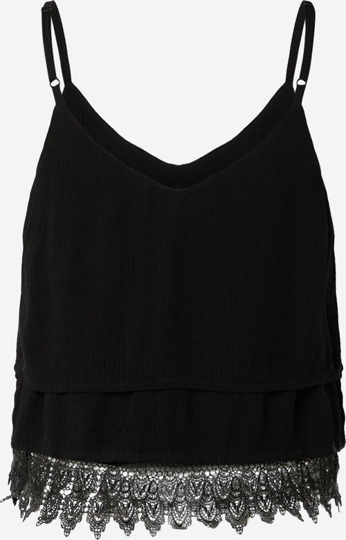About You Kanten Tops Top Ledora Dames Zwart