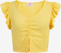 MyMO Crop Tops Top Dames Lichtgeel