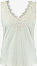 Taifun Kanten Tops Top Dames Beige