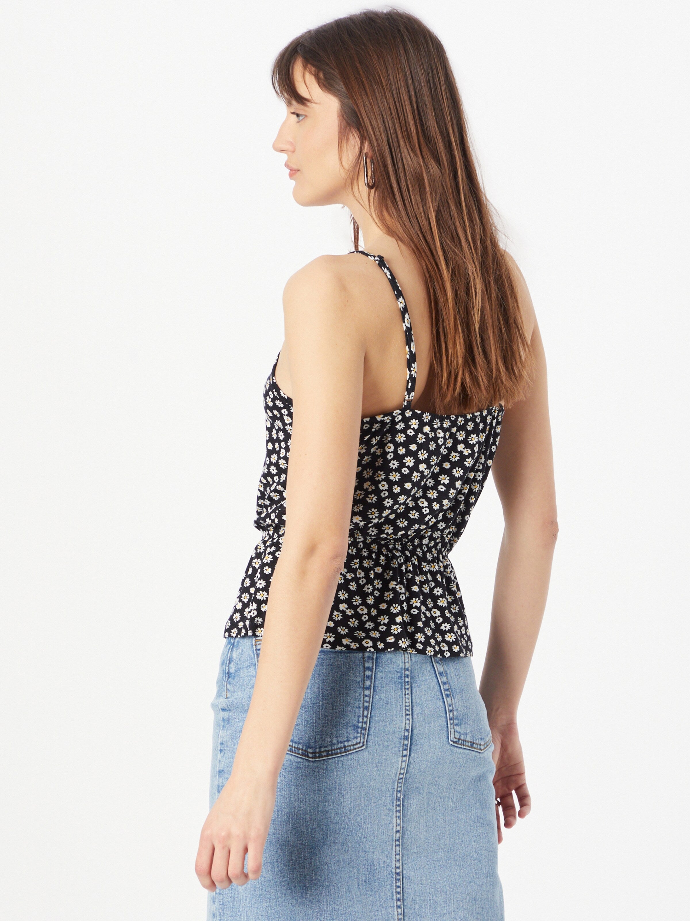 About You Spaghetti Tops Top Camilla Dames Zwart