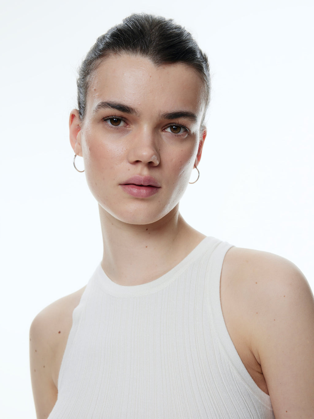 EDITED Mouwloze Shirts Top Ondria Dames Wit