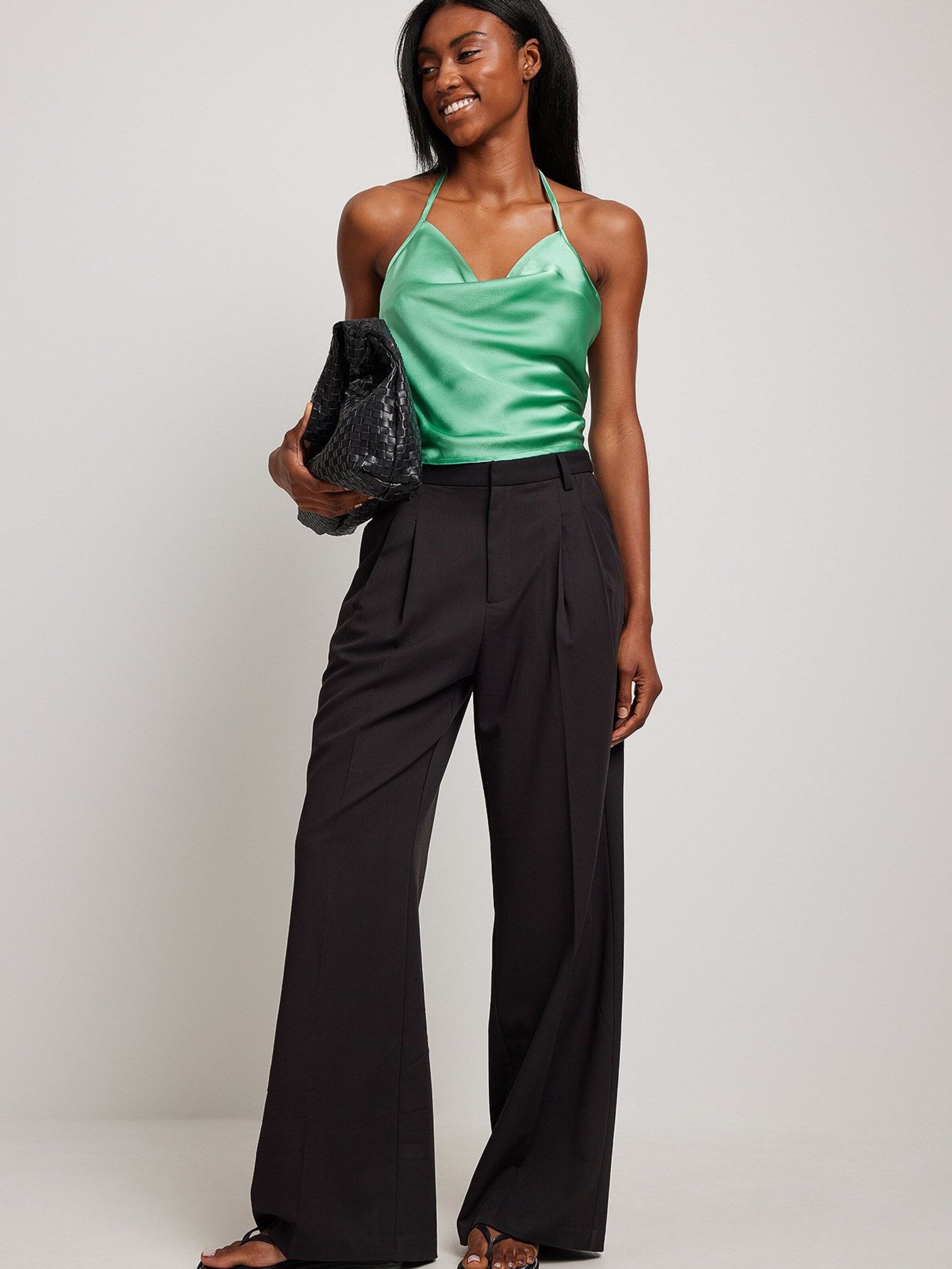 NA-KD Crop Tops Top Dames Mintgroen