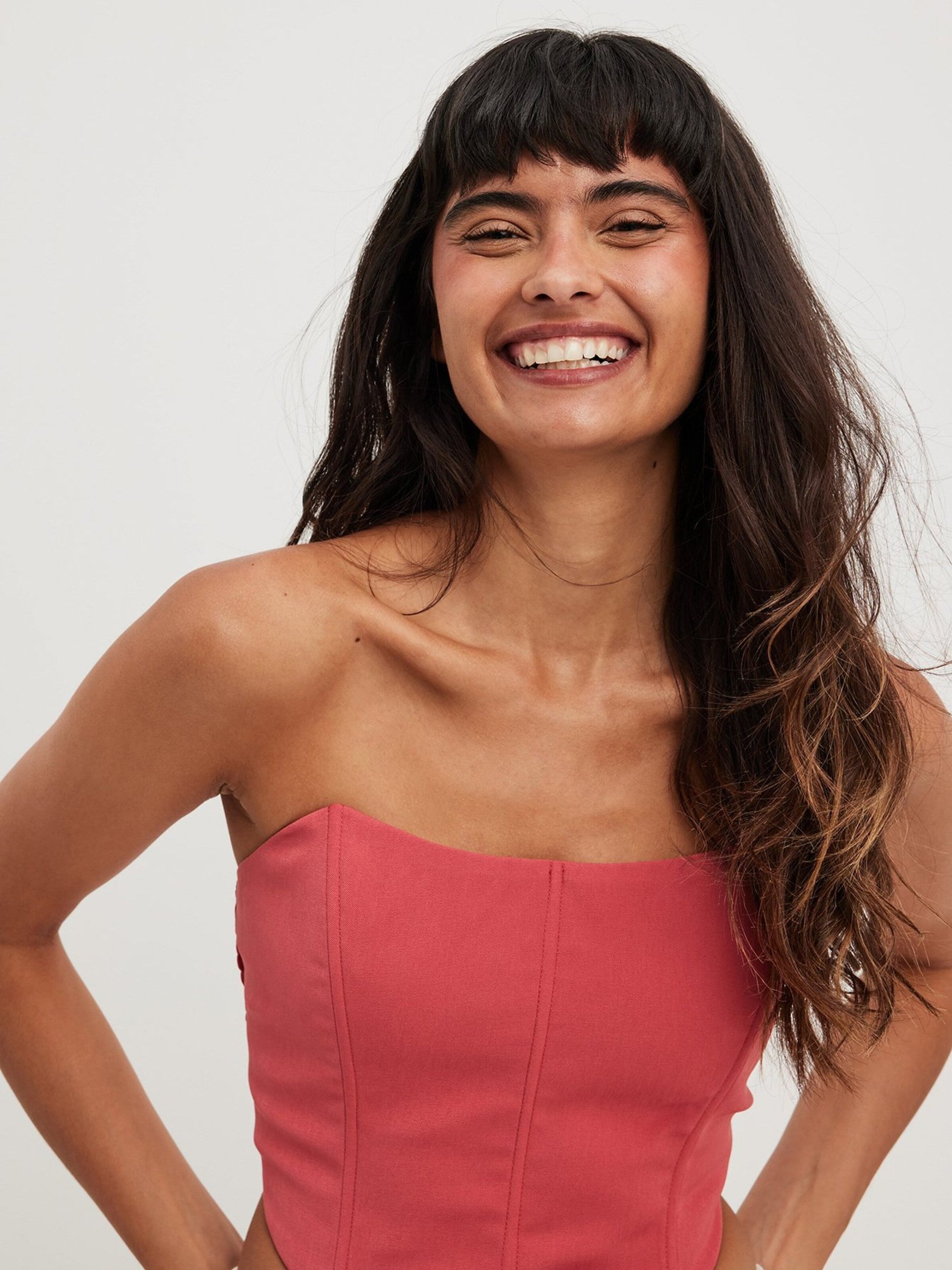 NA-KD Crop Tops Top Dames Watermeloen Rood