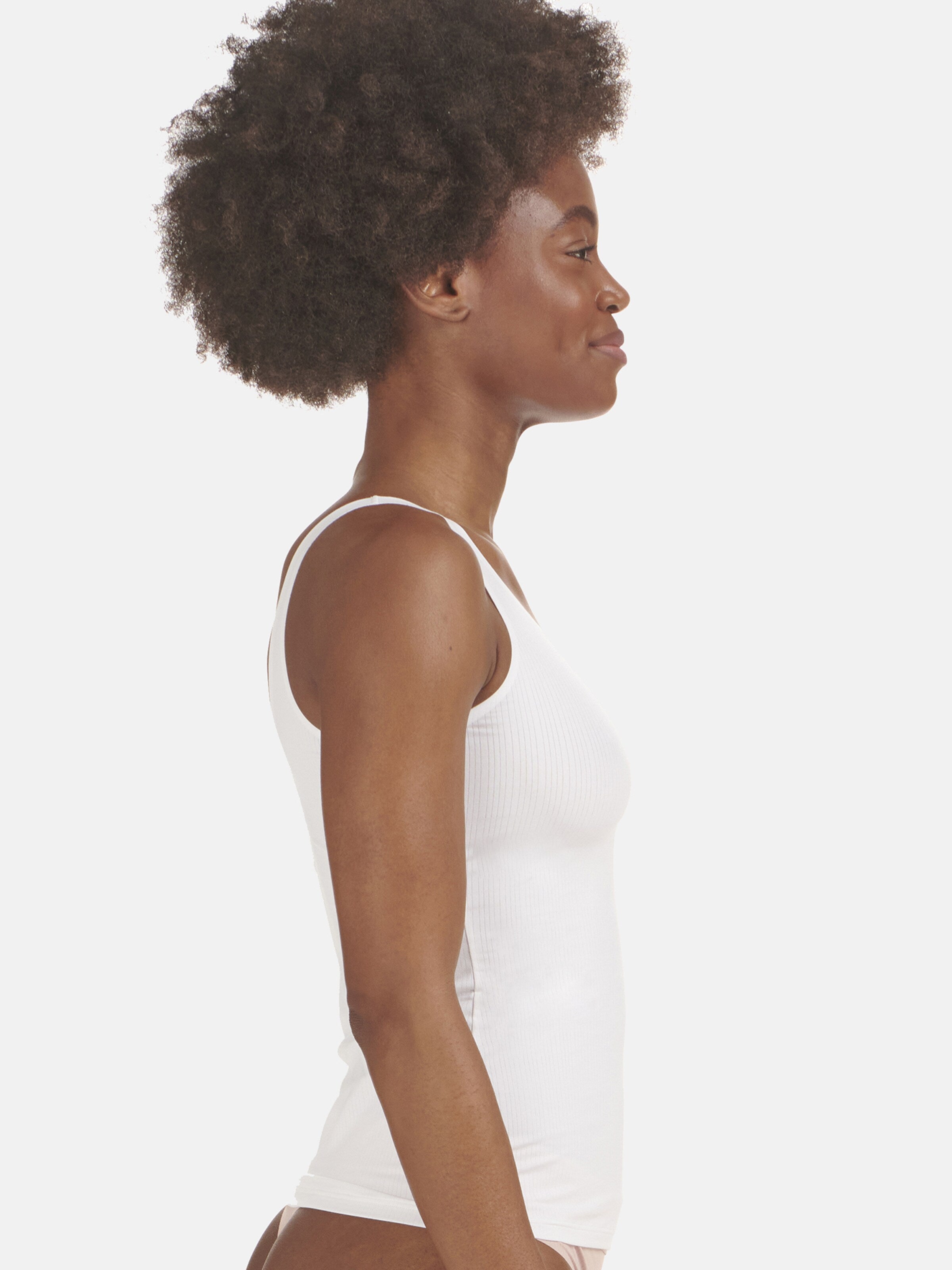 Wolford Tanktops Top Beauty Cotton Dames Parelwit