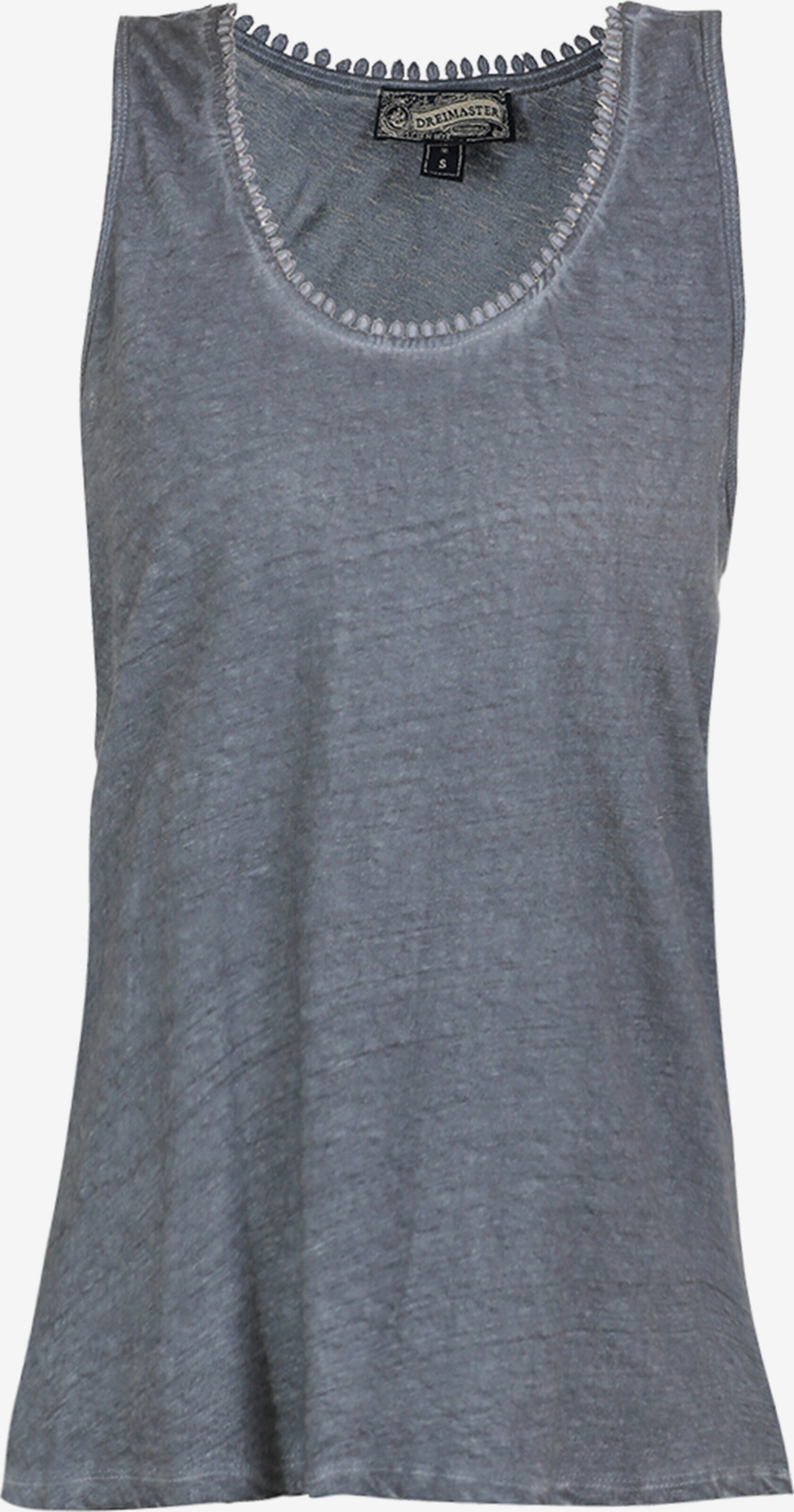 DreiMaster Vintage Mouwloze Shirts Top Dames Duifblauw