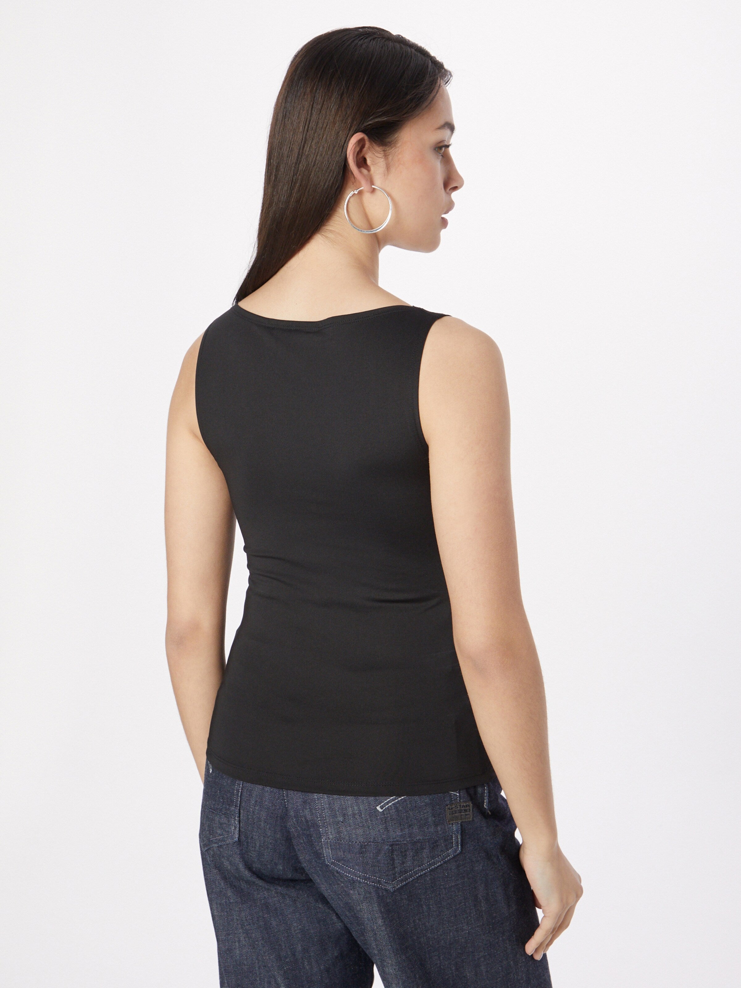 WEEKDAY Mouwloze Shirts Top Annie Dames Zwart