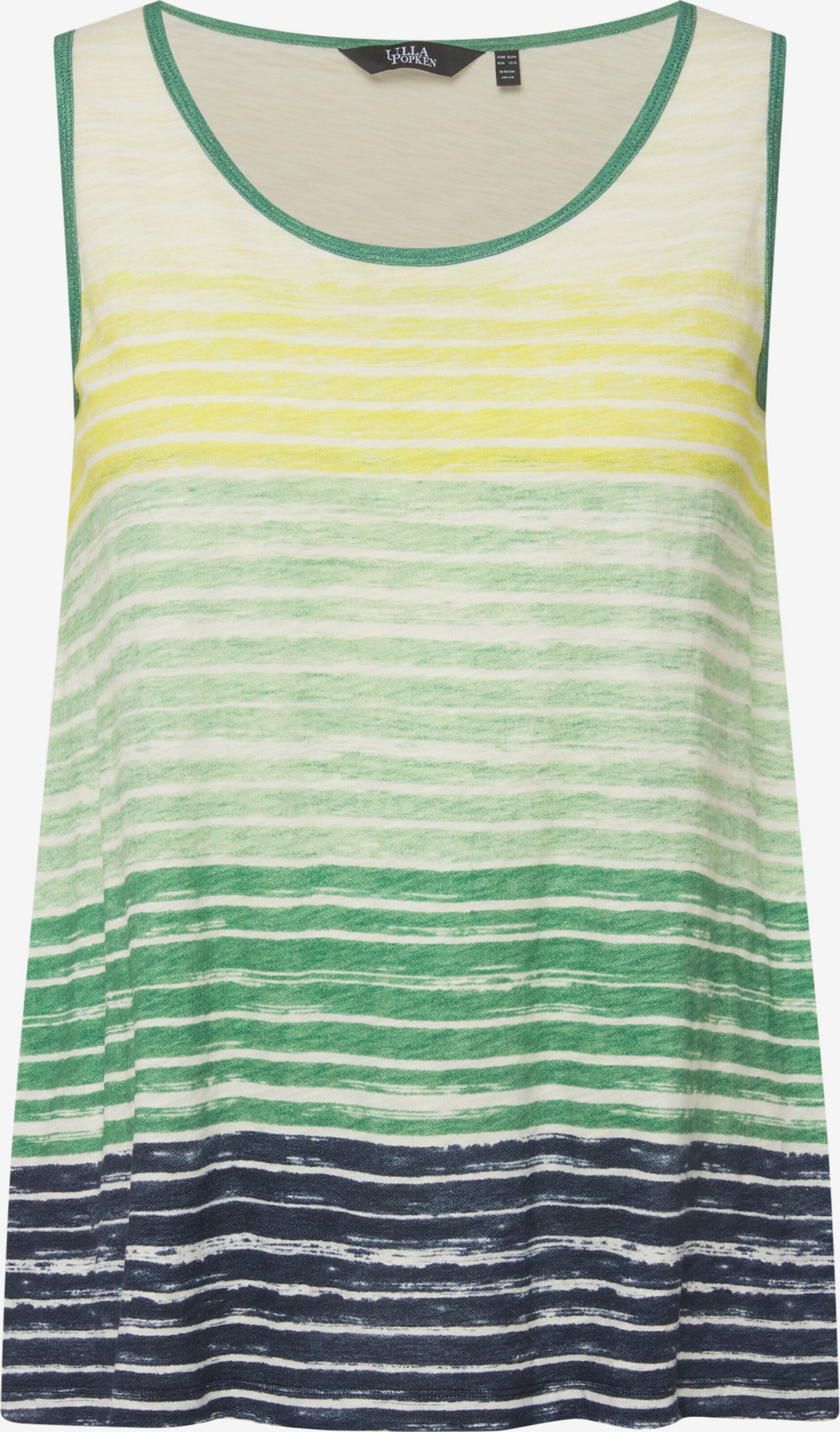 Ulla Popken Mouwloze Shirts Top Dames Groen Gemêleerd