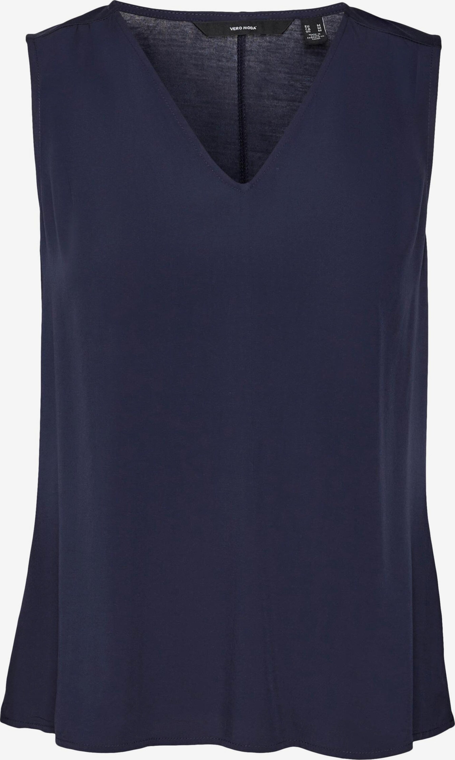 Vero Moda Mouwloze Shirts Top BRIT Dames Navy