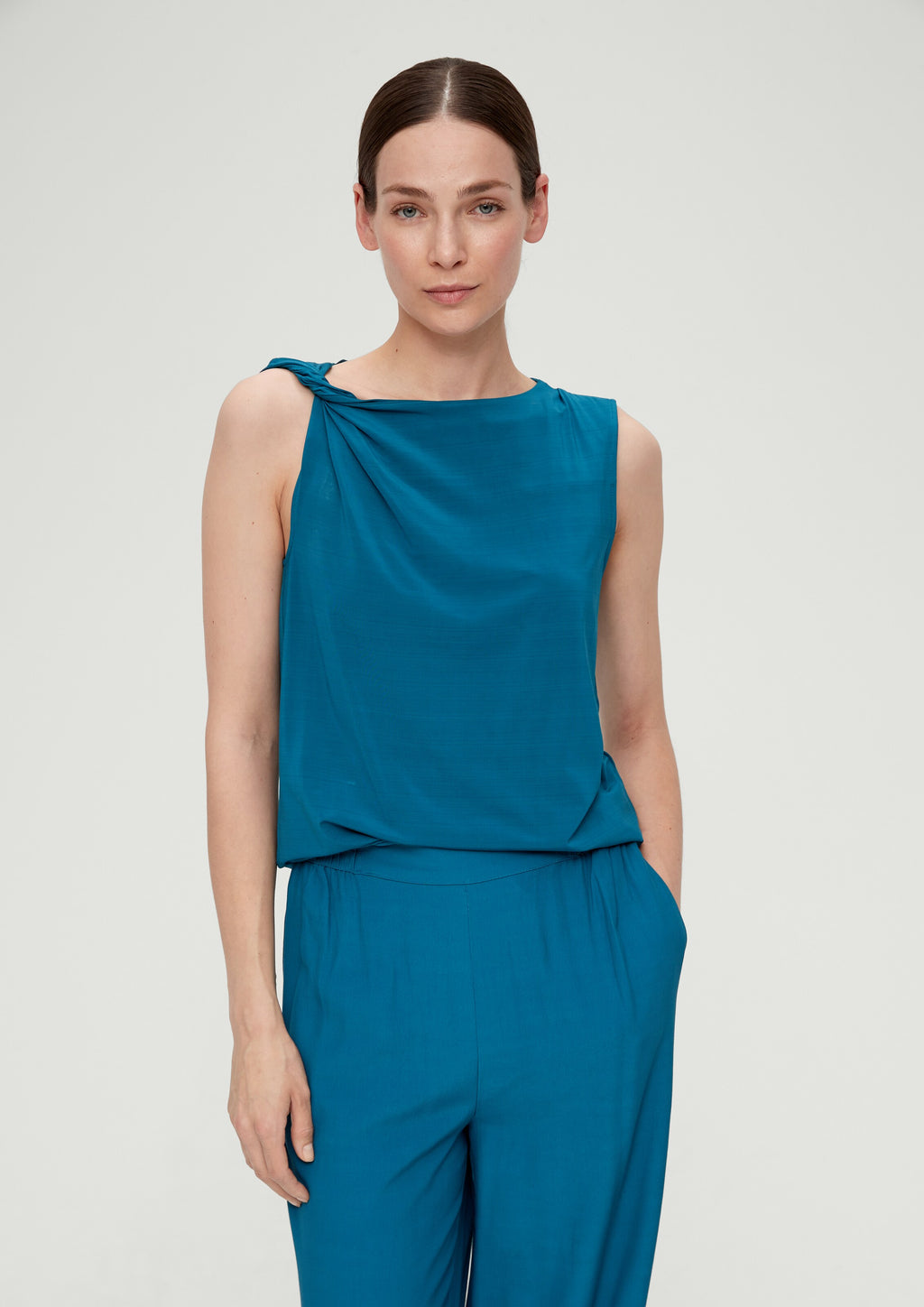 S.Oliver BLACK LABEL Mouwloze Shirts Top Dames Blauw