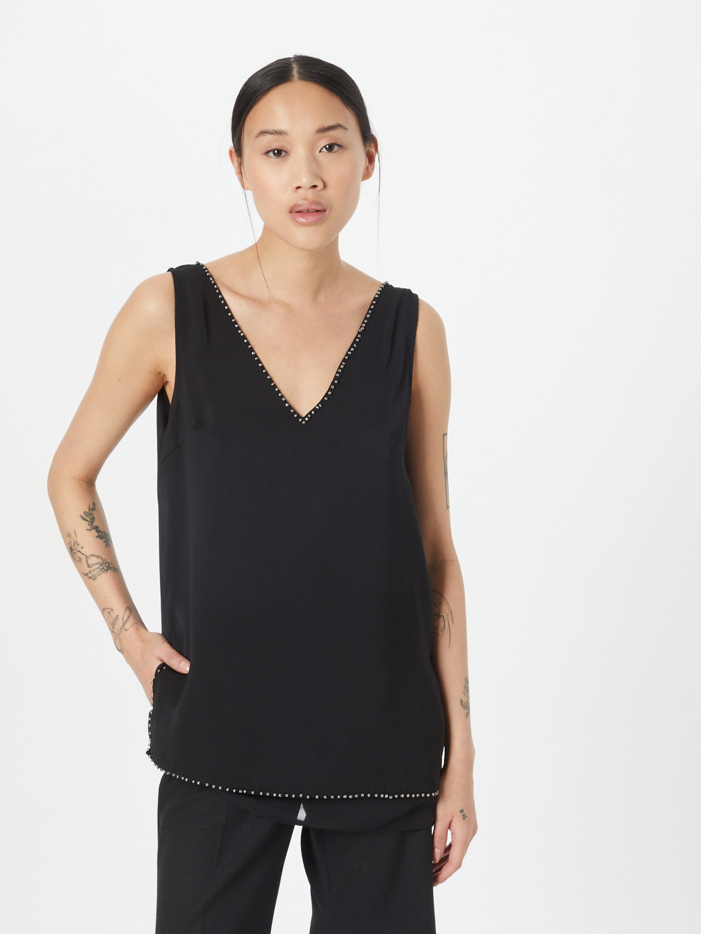 Wallis Mouwloze Shirts Top Dames Zwart