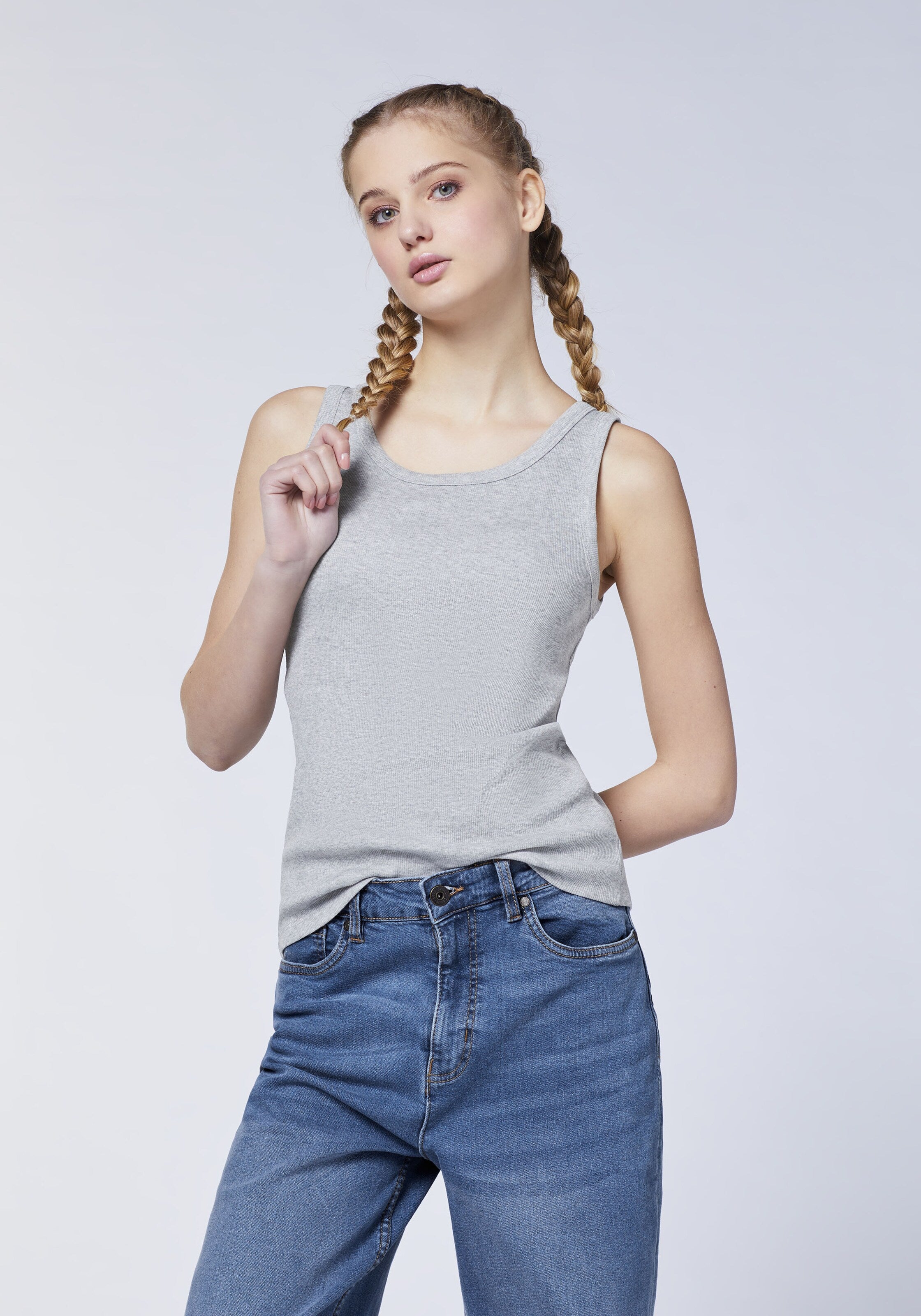  Tanktops Top Dames Grijs / Pastelroze