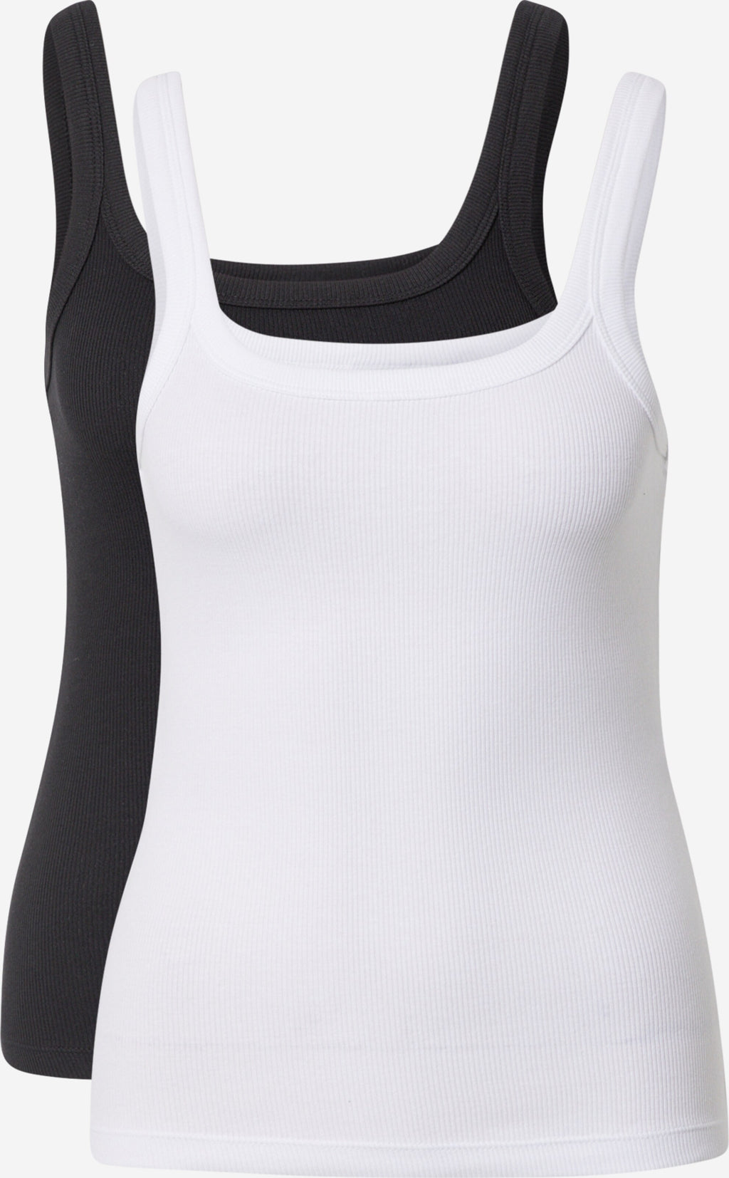 WEEKDAY Tanktops Top Cat Dames Zwart / Wit