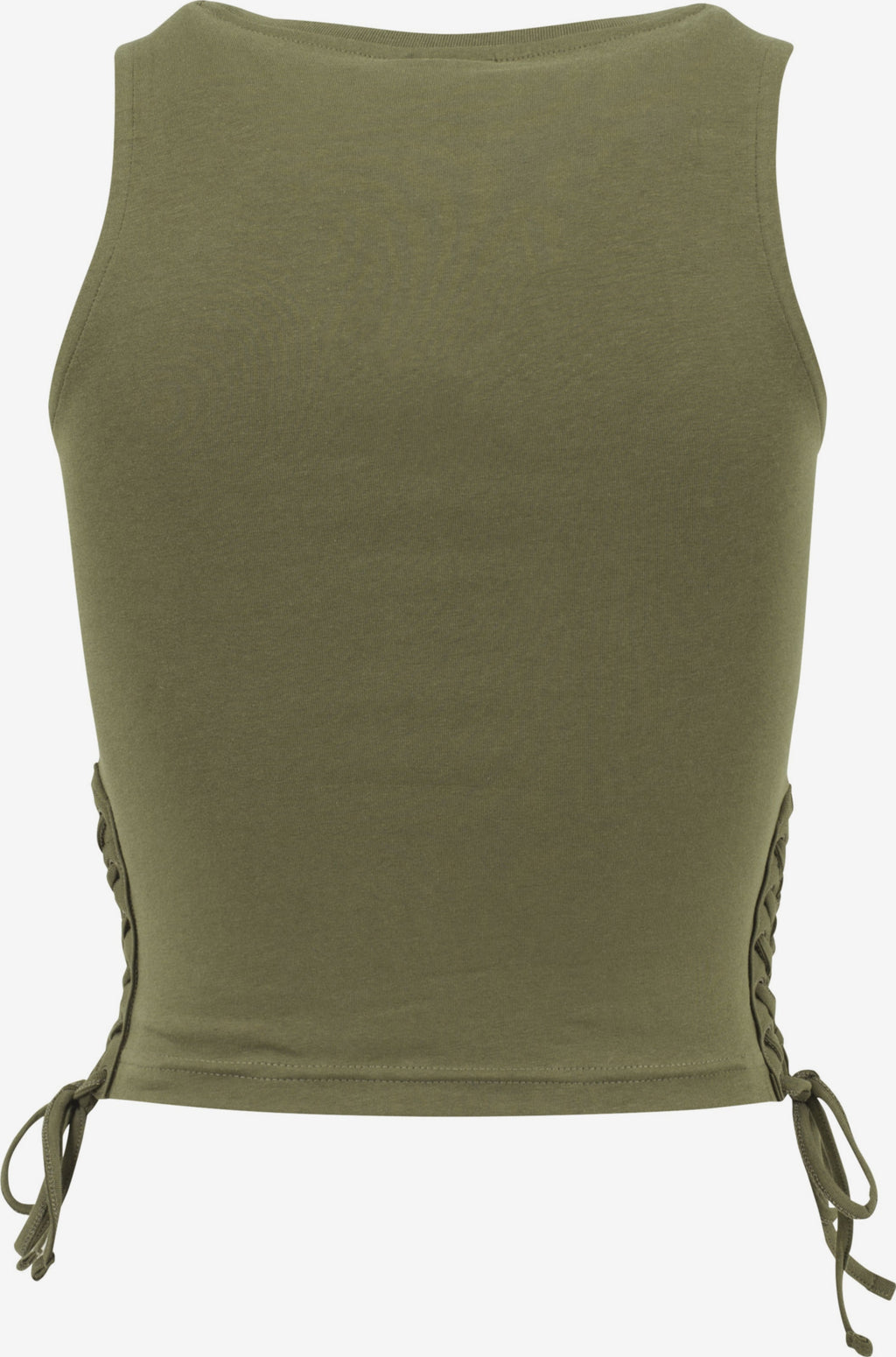 URBAN CLASSICS Crop Tops Top Dames Olijfgroen