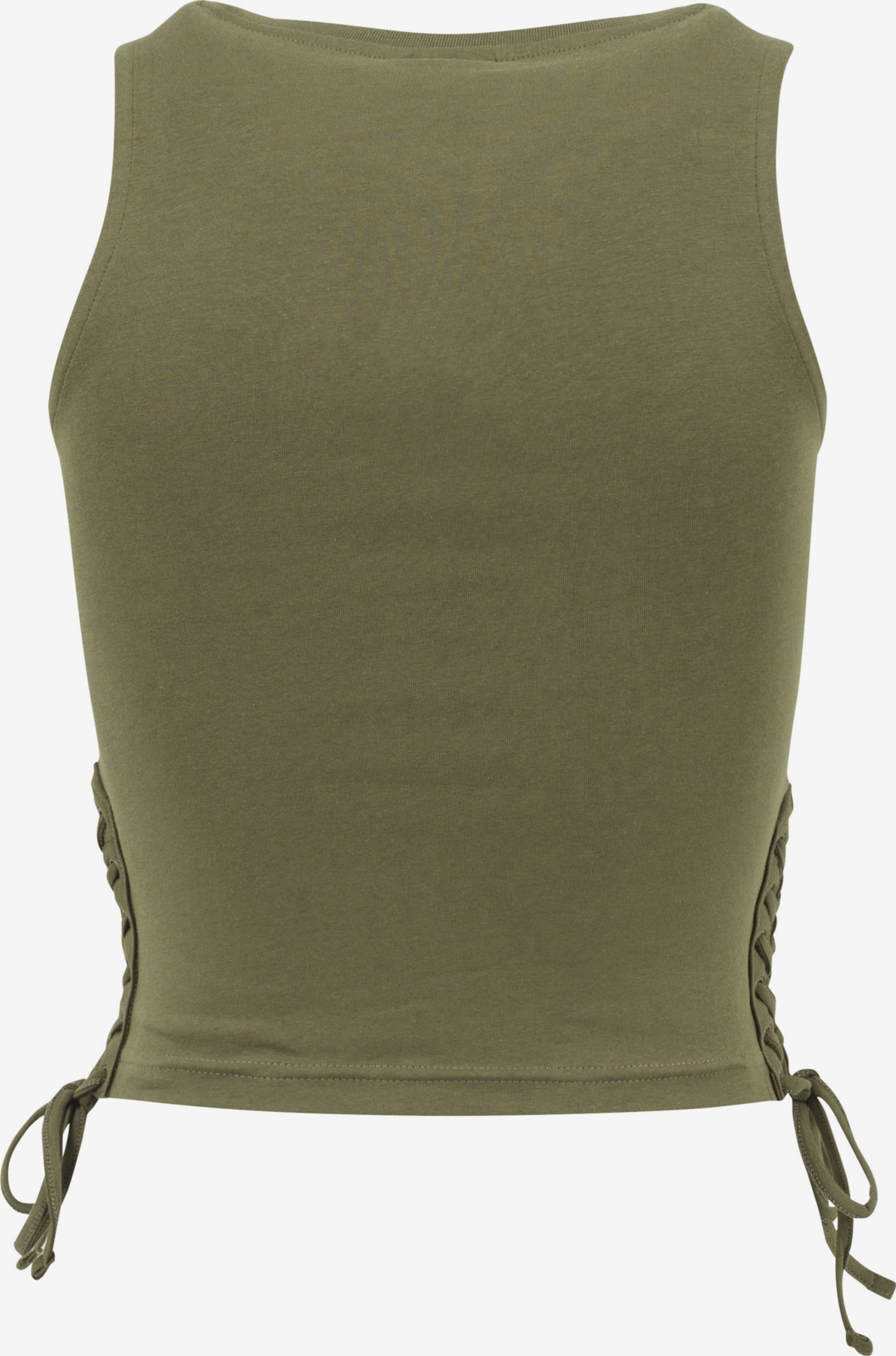 URBAN CLASSICS Crop Tops Top Dames Olijfgroen
