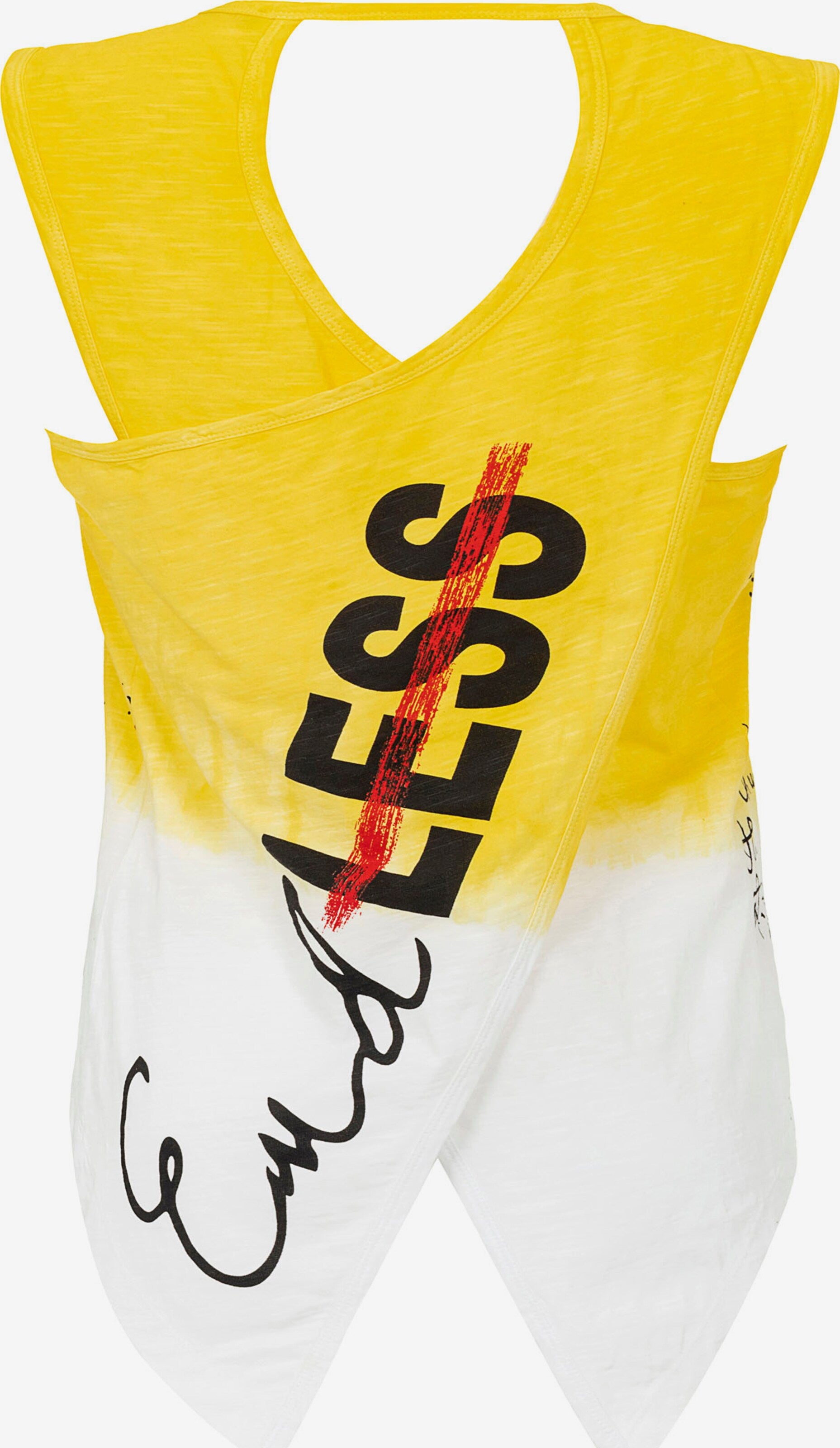 Cipo & Baxx Mouwloze Shirts Top Rebel Dames Geel