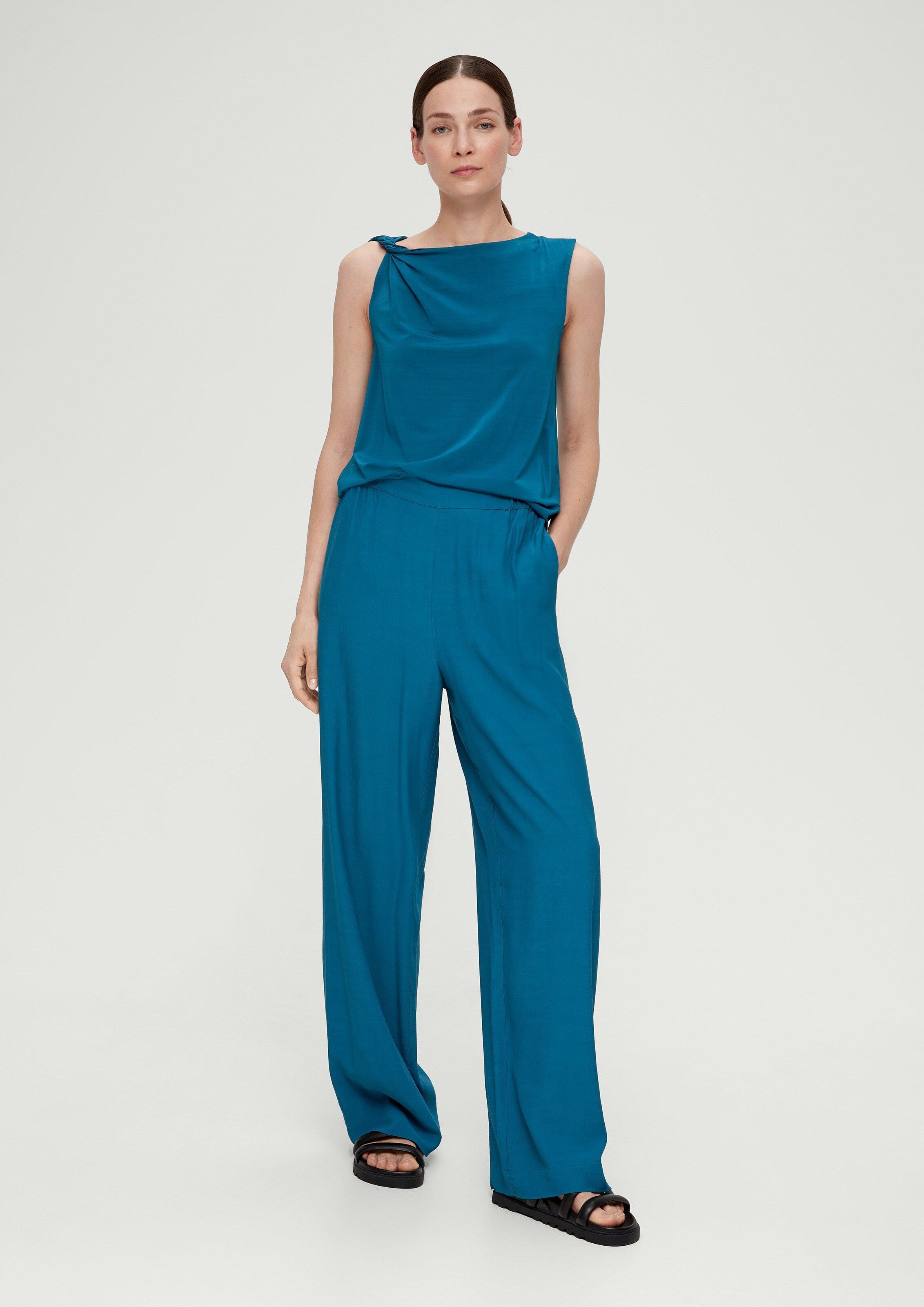 S.Oliver BLACK LABEL Mouwloze Shirts Top Dames Blauw