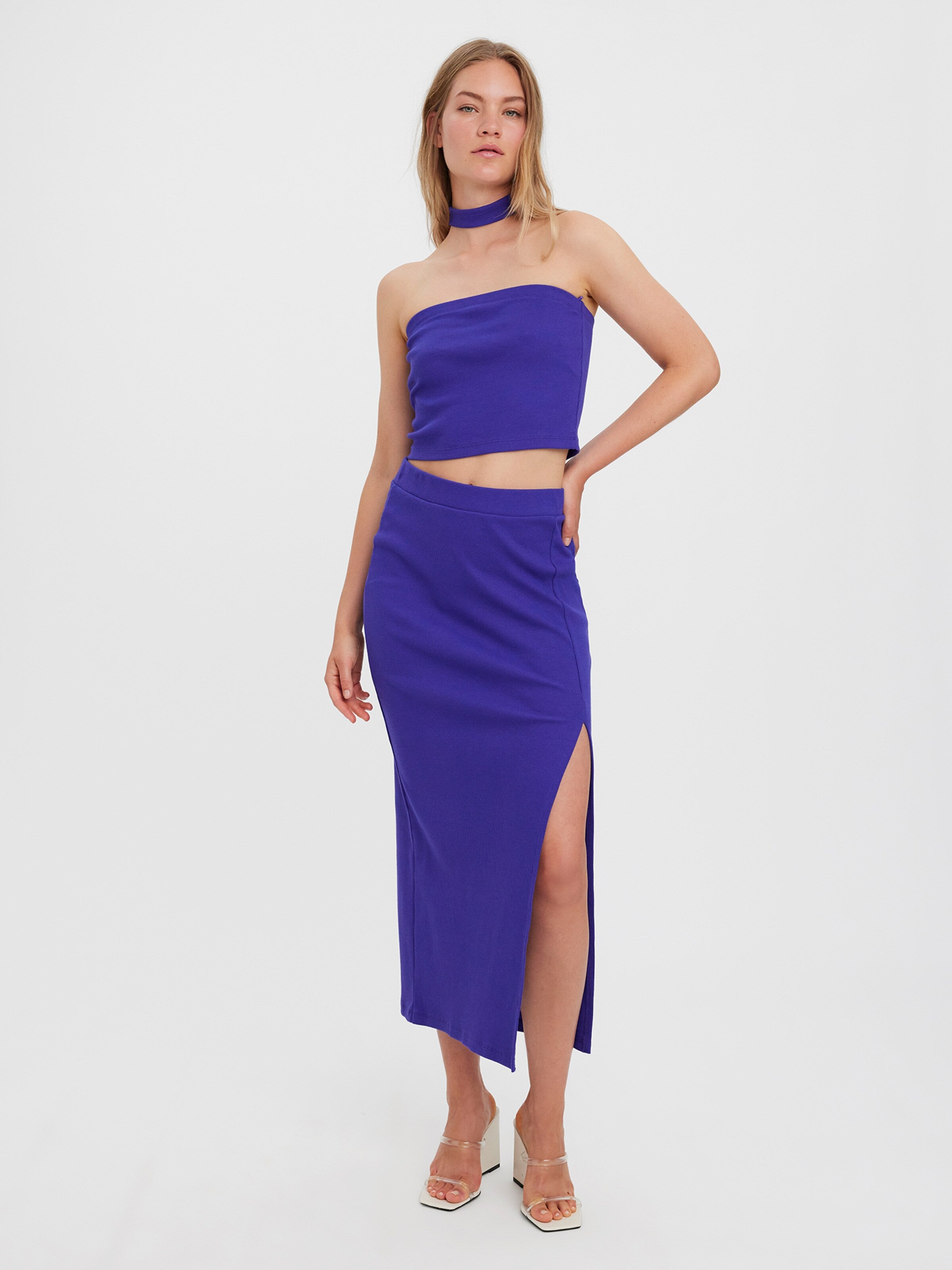 Vero Moda Crop Tops Top Felicia Dames Lichtblauw