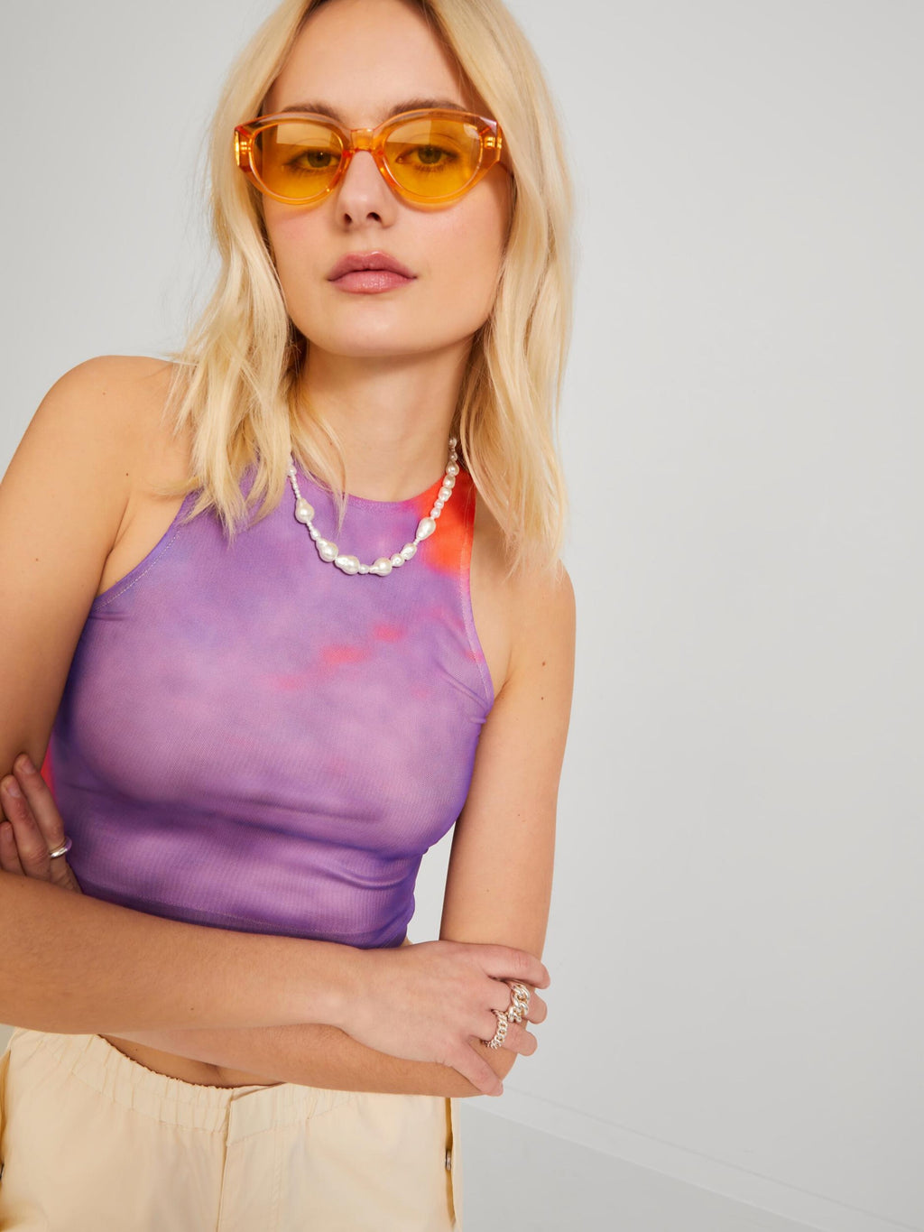 JJXX Tanktops Top ELINA Dames Mauve