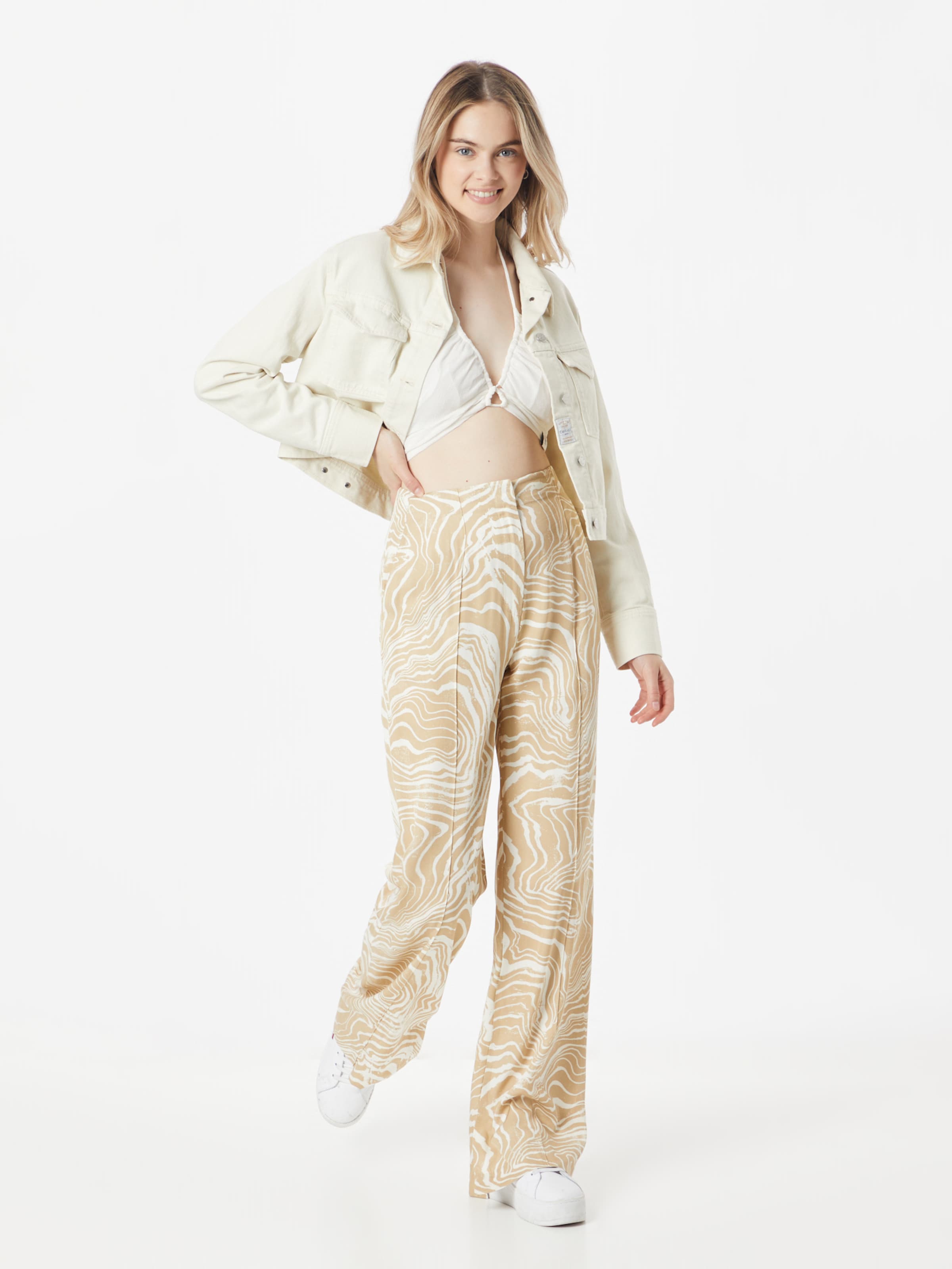 Calvin Klein Jeans Crop Tops Top Dames Offwhite