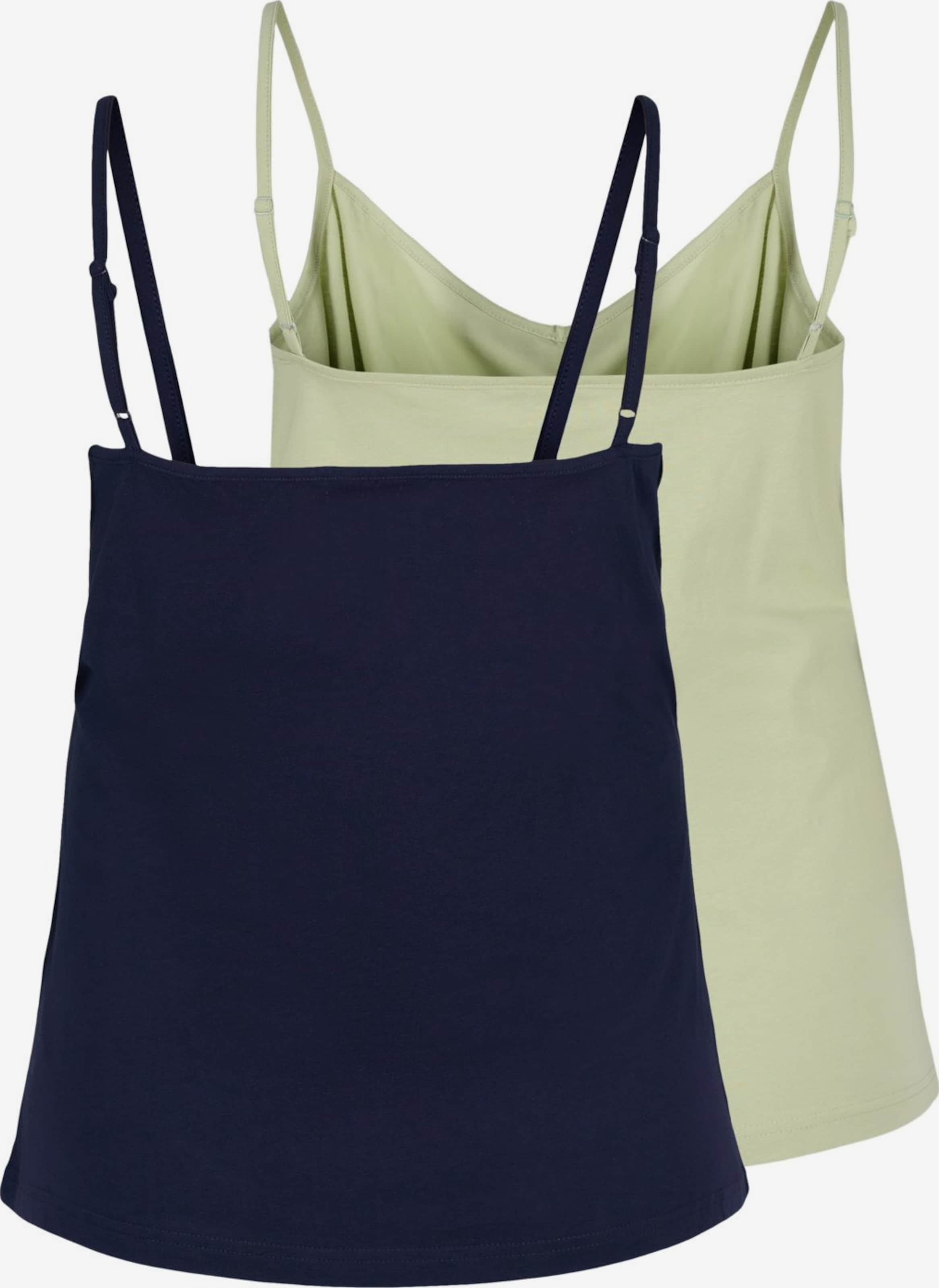 Zizzi Spaghetti Tops Top Dames Navy / Pastelgroen