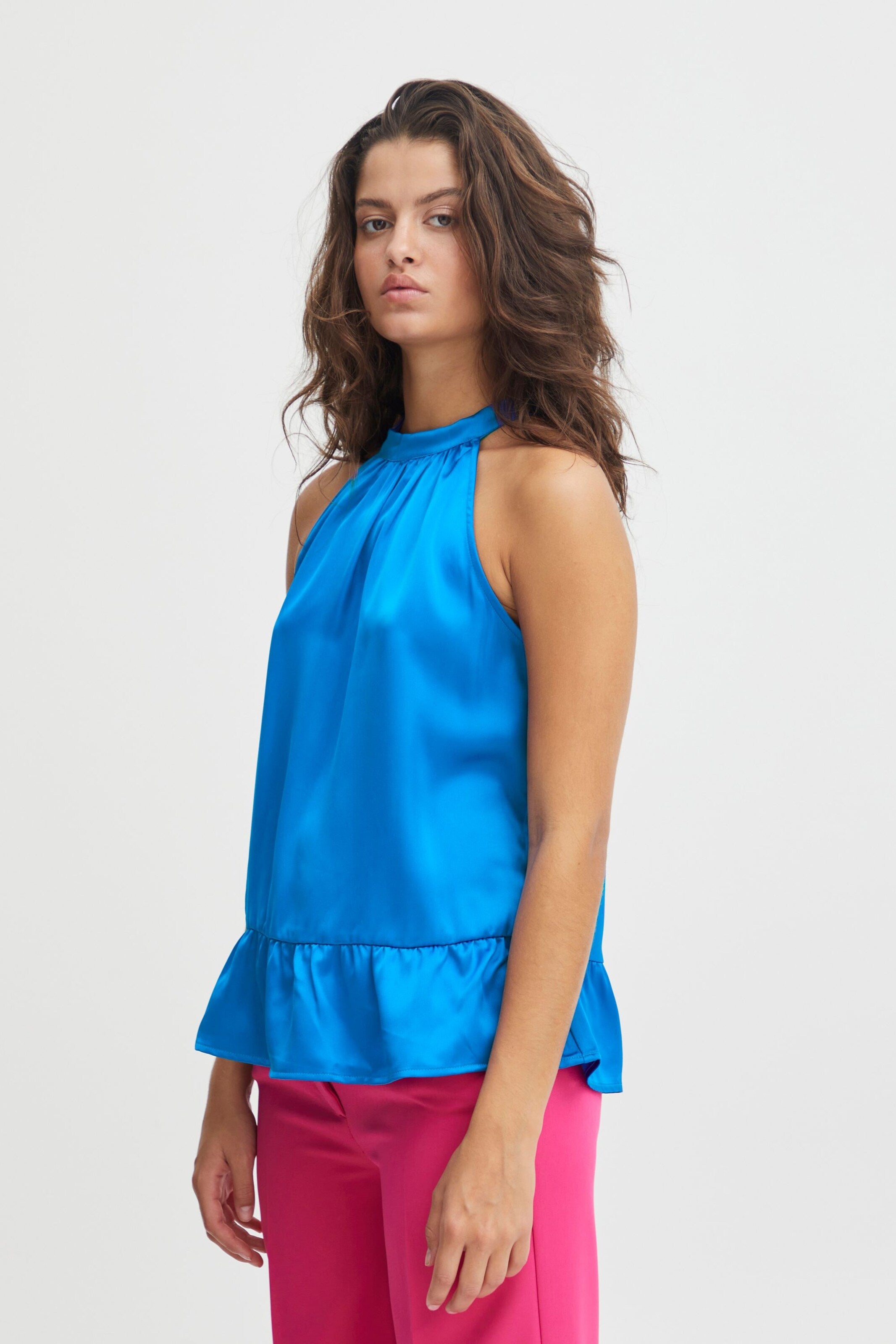 ICHI Uitgaanstops Top Ixmimi Dames Blauw
