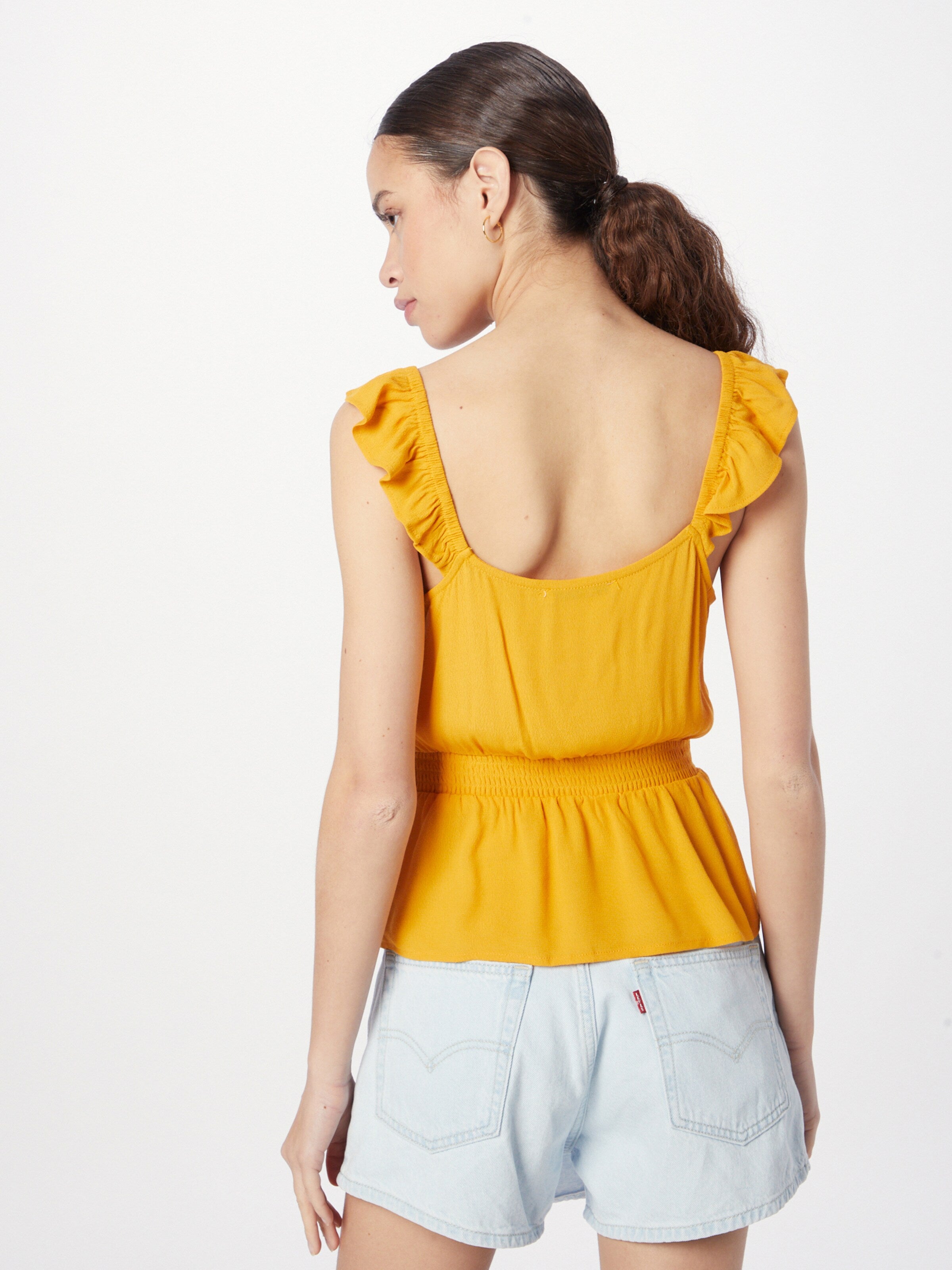 About You Uitgaanstops Top Lillian Dames Goudgeel