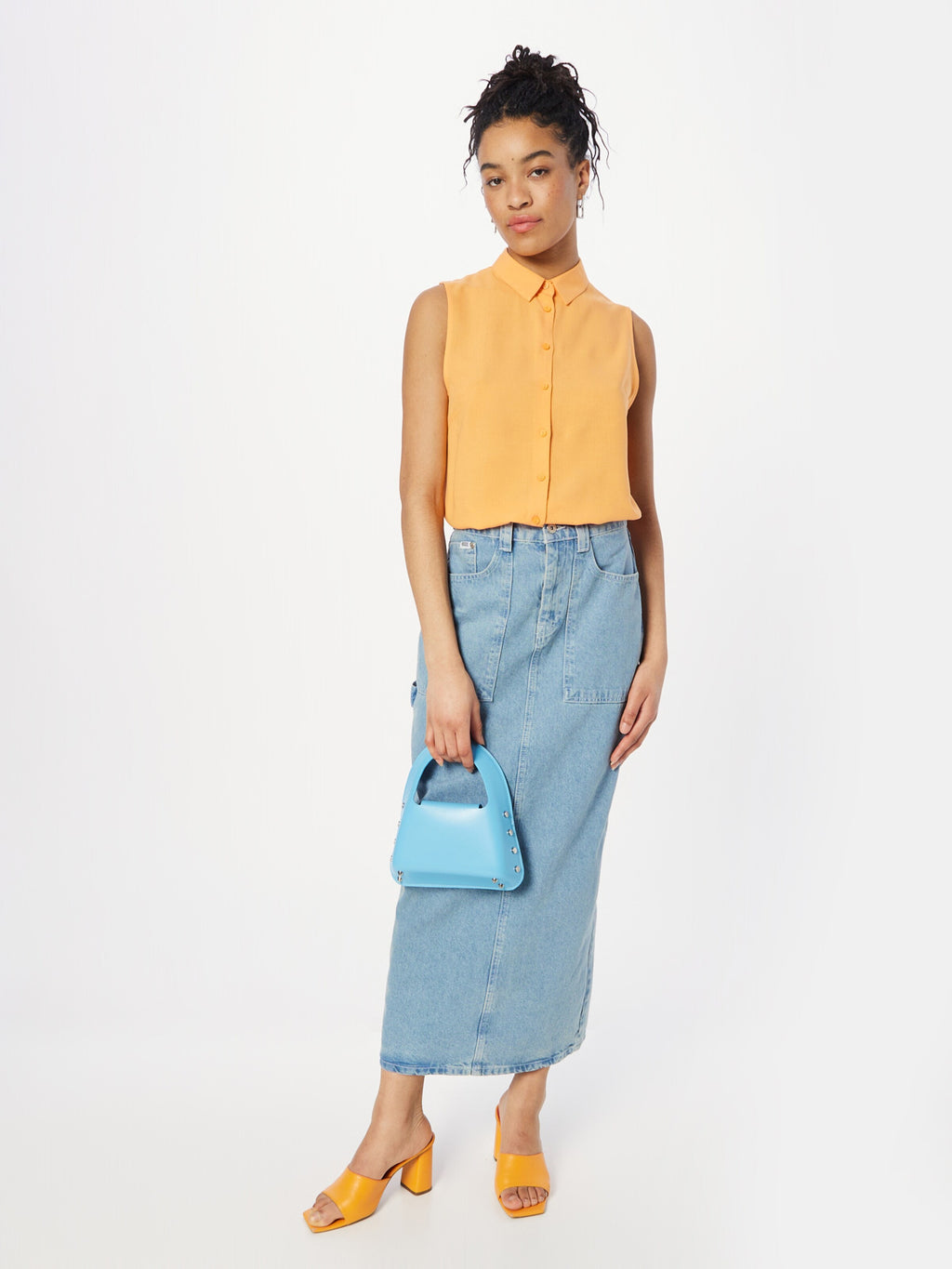 ICHI Blouse Tops Blouse Main To Dames Lichtoranje