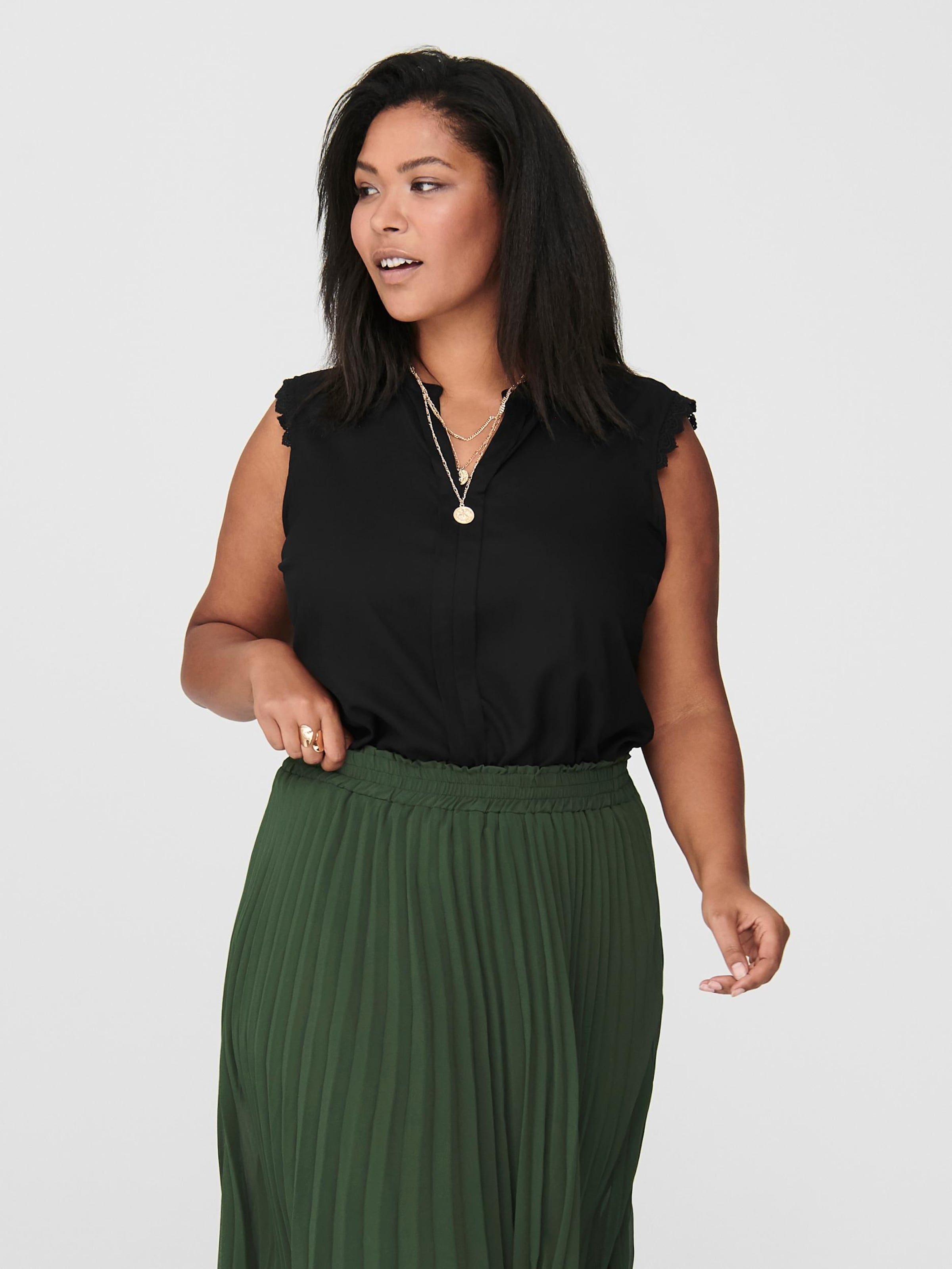 ONLY CARMAKOMA Blouse Tops Blouse Mumi Dames Zwart