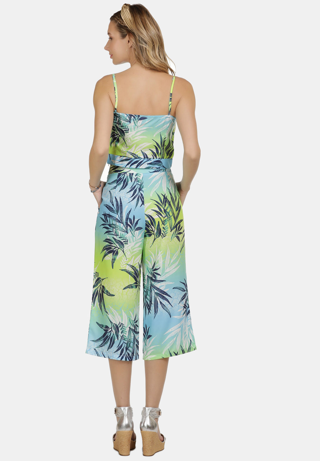 IZIA Crop Tops Top Dames Blauw / Groen