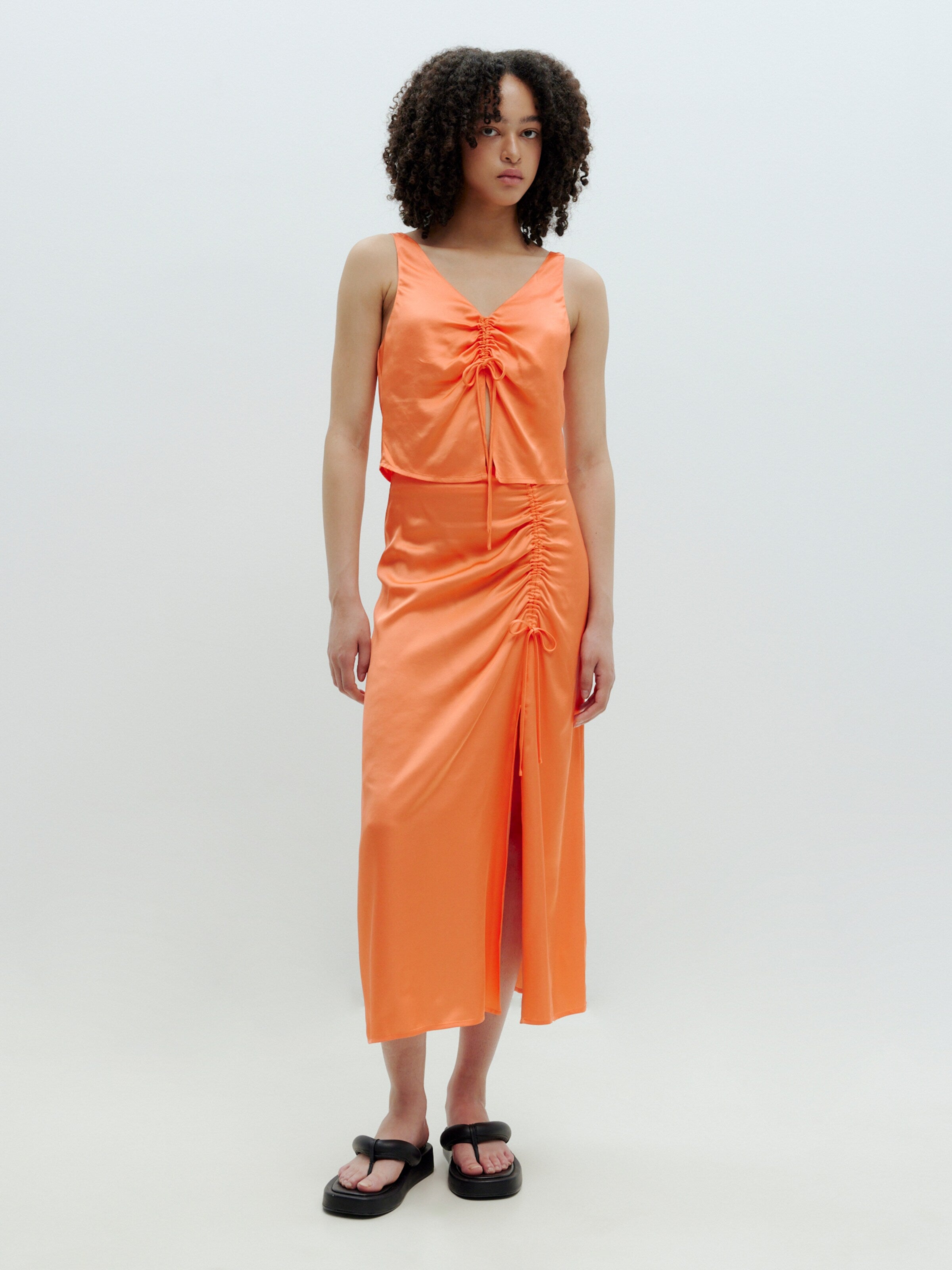 EDITED Mouwloze Shirts Top Jale Dames Oranje