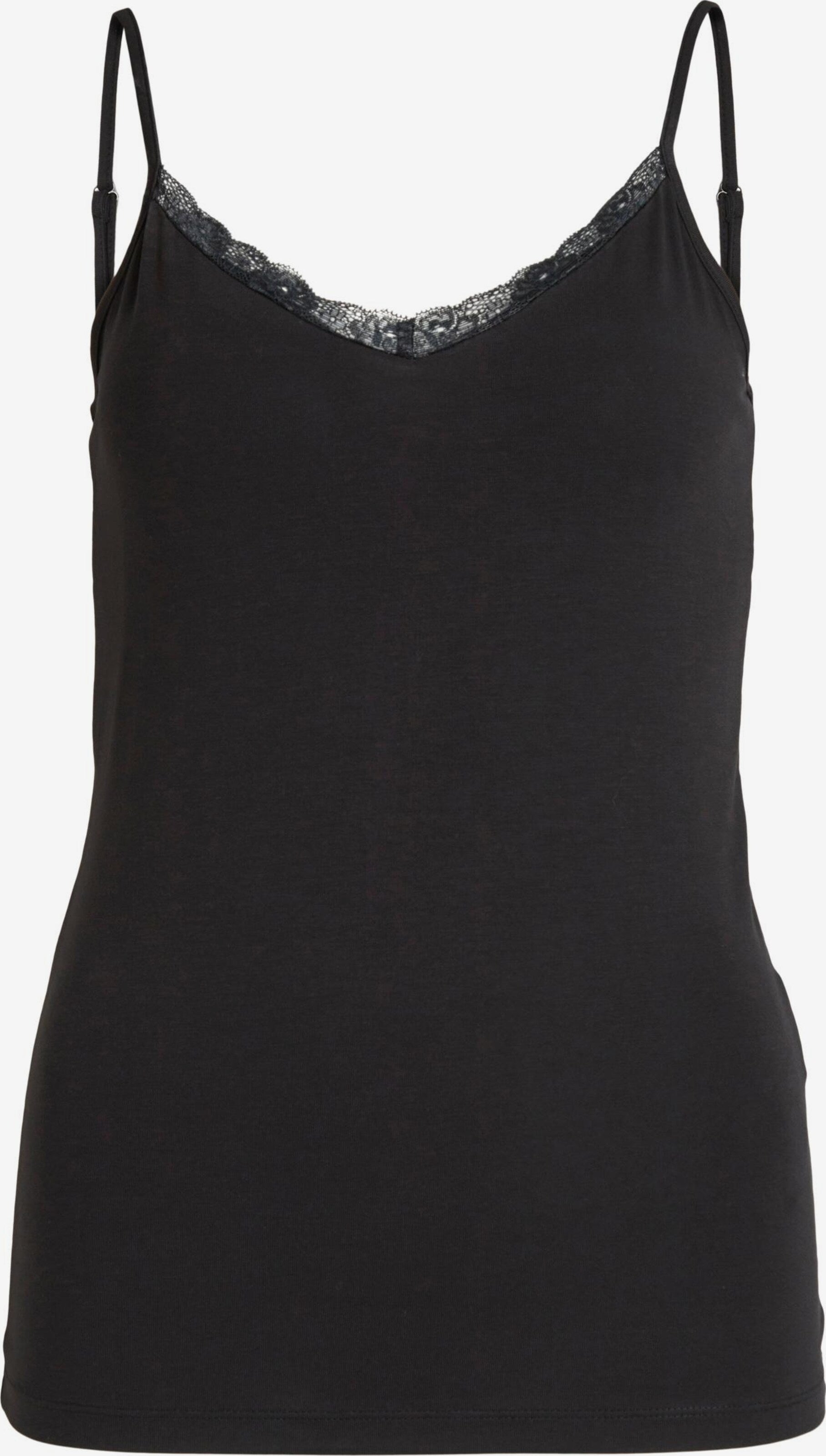 Vila Kanten Tops Top DAISY Dames Zwart