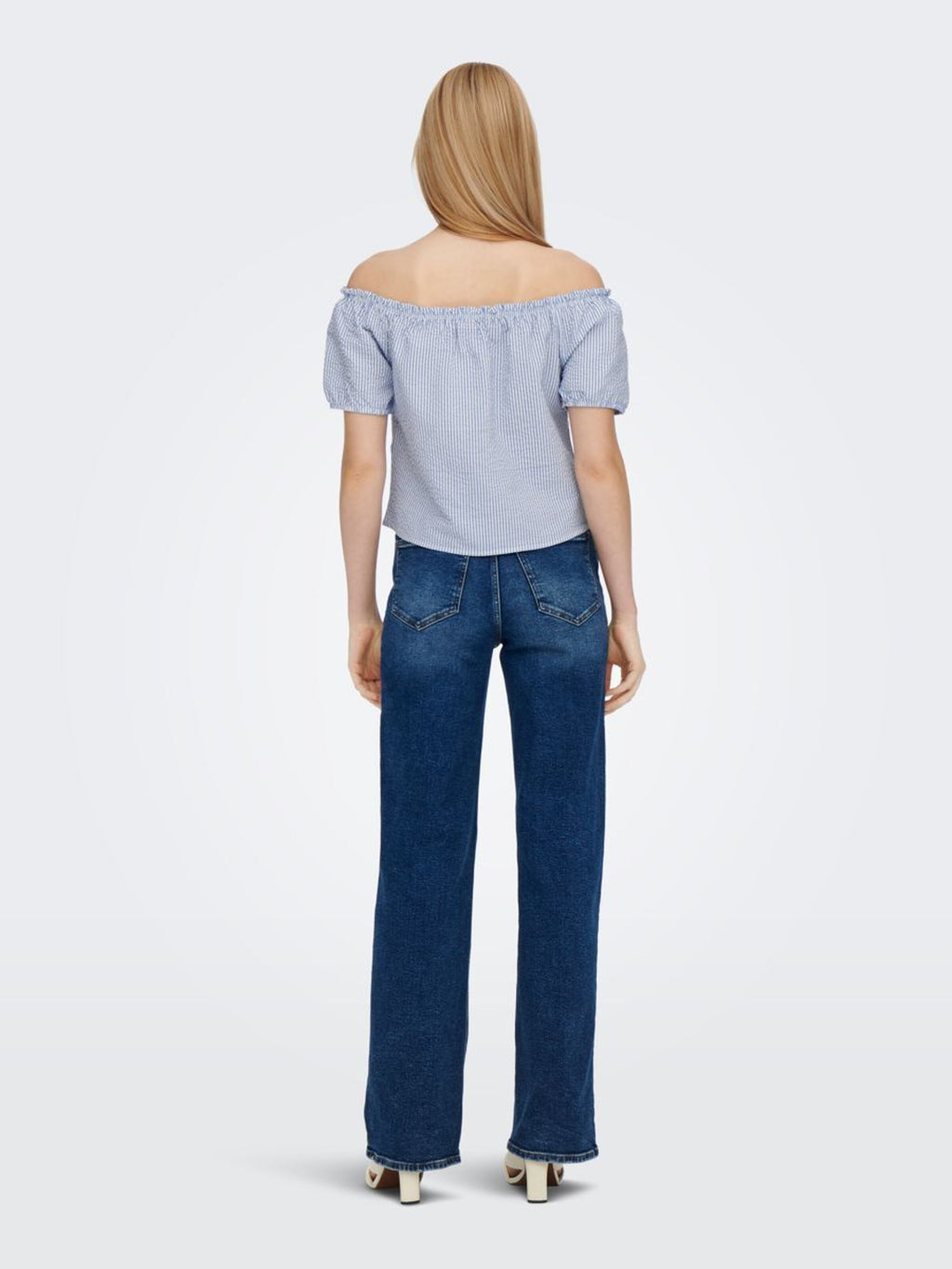 ONLY Uitgaanstops Top Dames Blauw / Wit