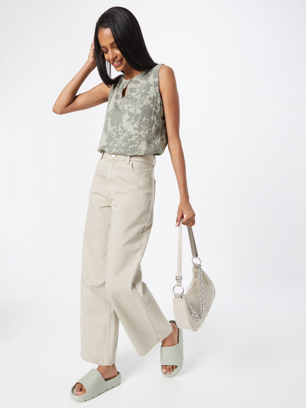 S.Oliver Blouse Tops Blouse Dames Kaki / Lichtgroen