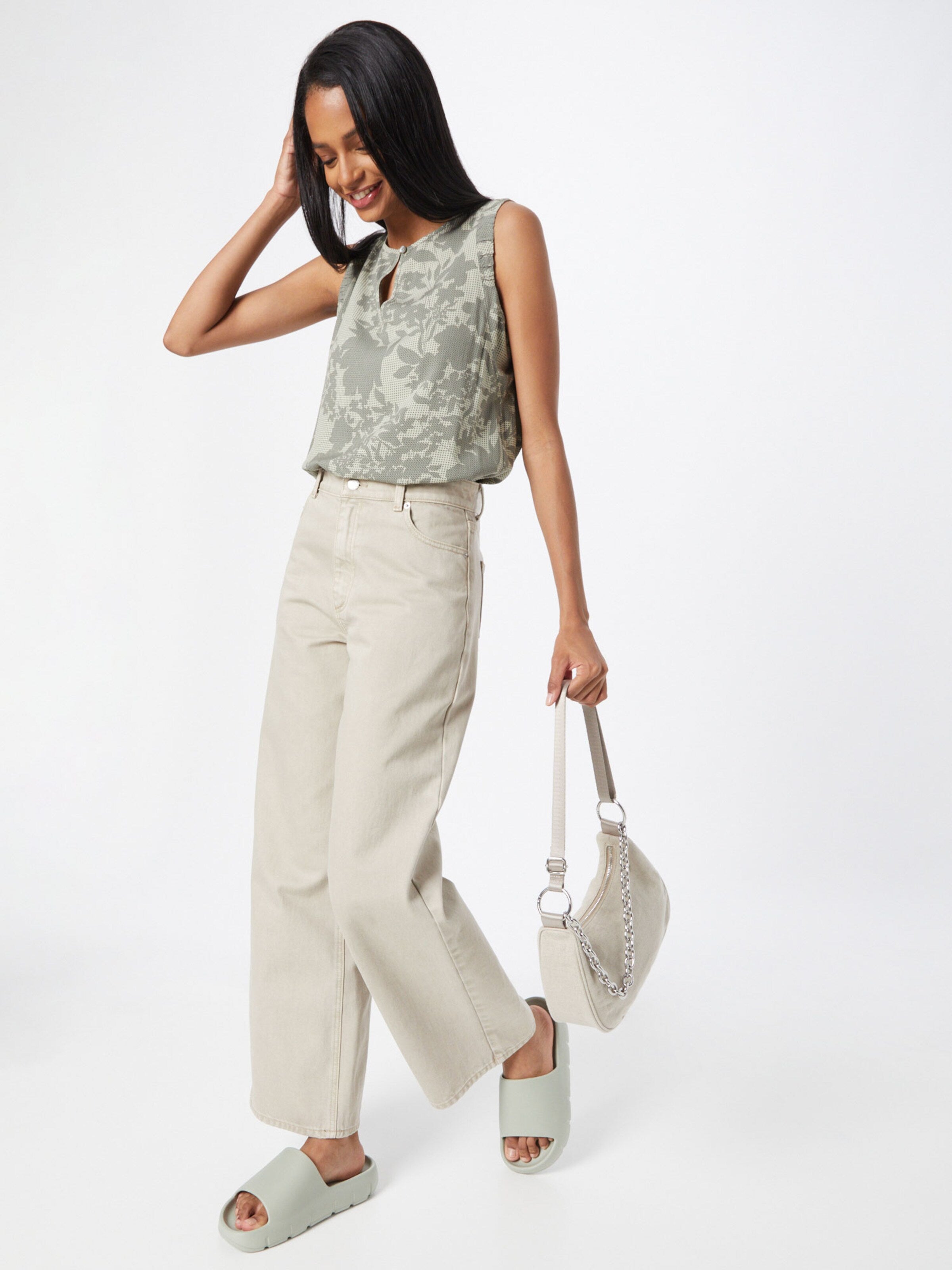 S.Oliver Blouse Tops Blouse Dames Kaki / Lichtgroen