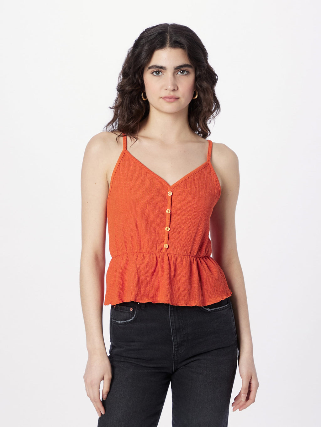 About You Spaghetti Tops Top Maura Dames Oranje