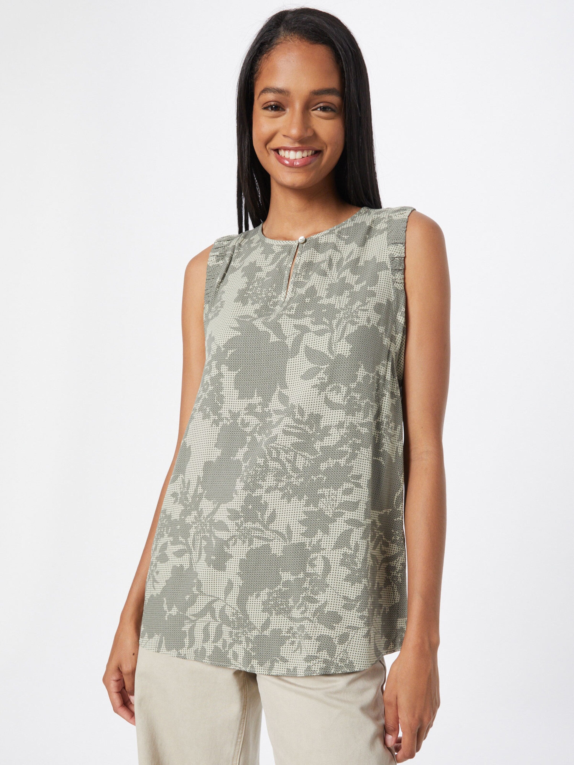 S.Oliver Blouse Tops Blouse Dames Kaki / Lichtgroen