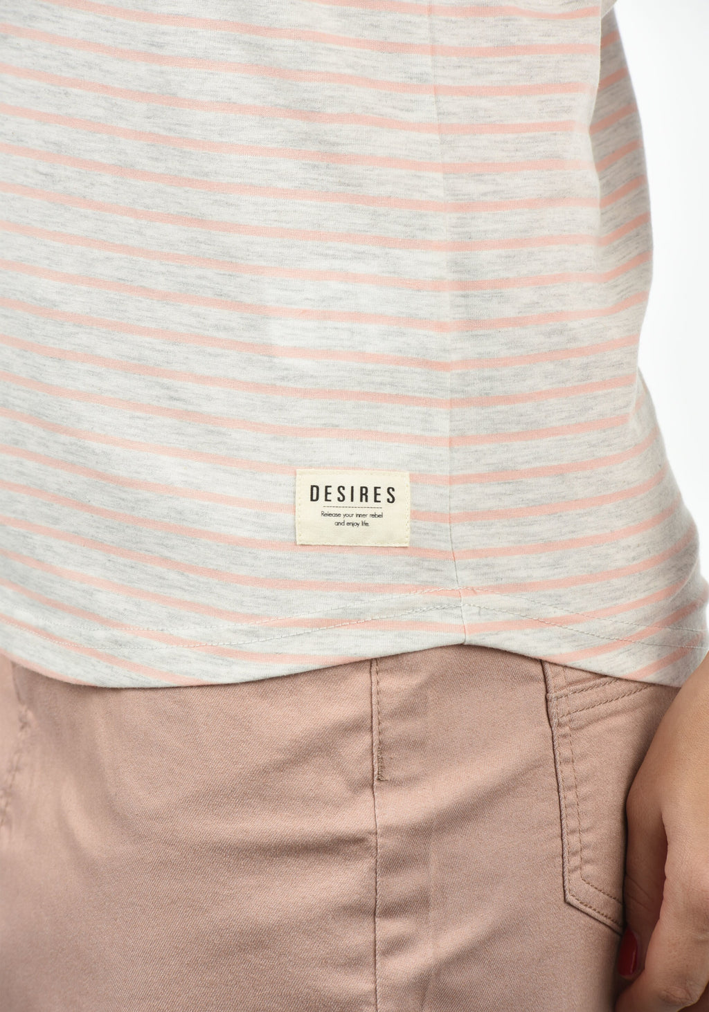 DESIRES Mouwloze Shirts Top Melanie Dames Parelwit