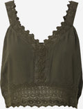 About You Kanten Tops Top Giona Dames Kaki