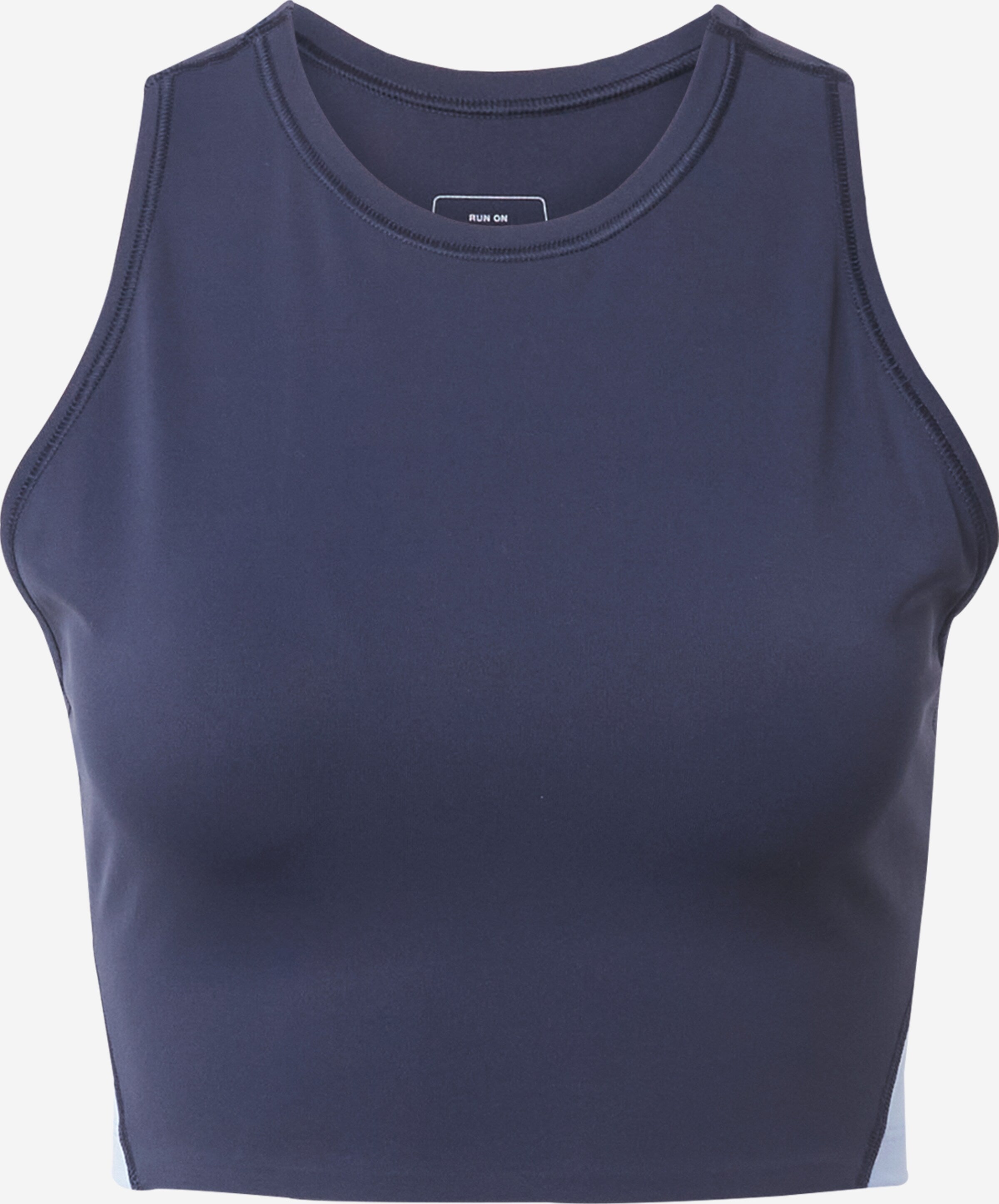 On Crop Tops Top Dames Navy / Lichtblauw