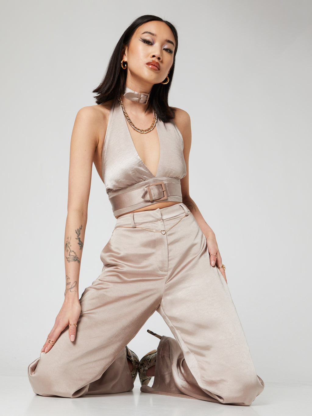  Blouse Tops Blouse Caren Dames Taupe