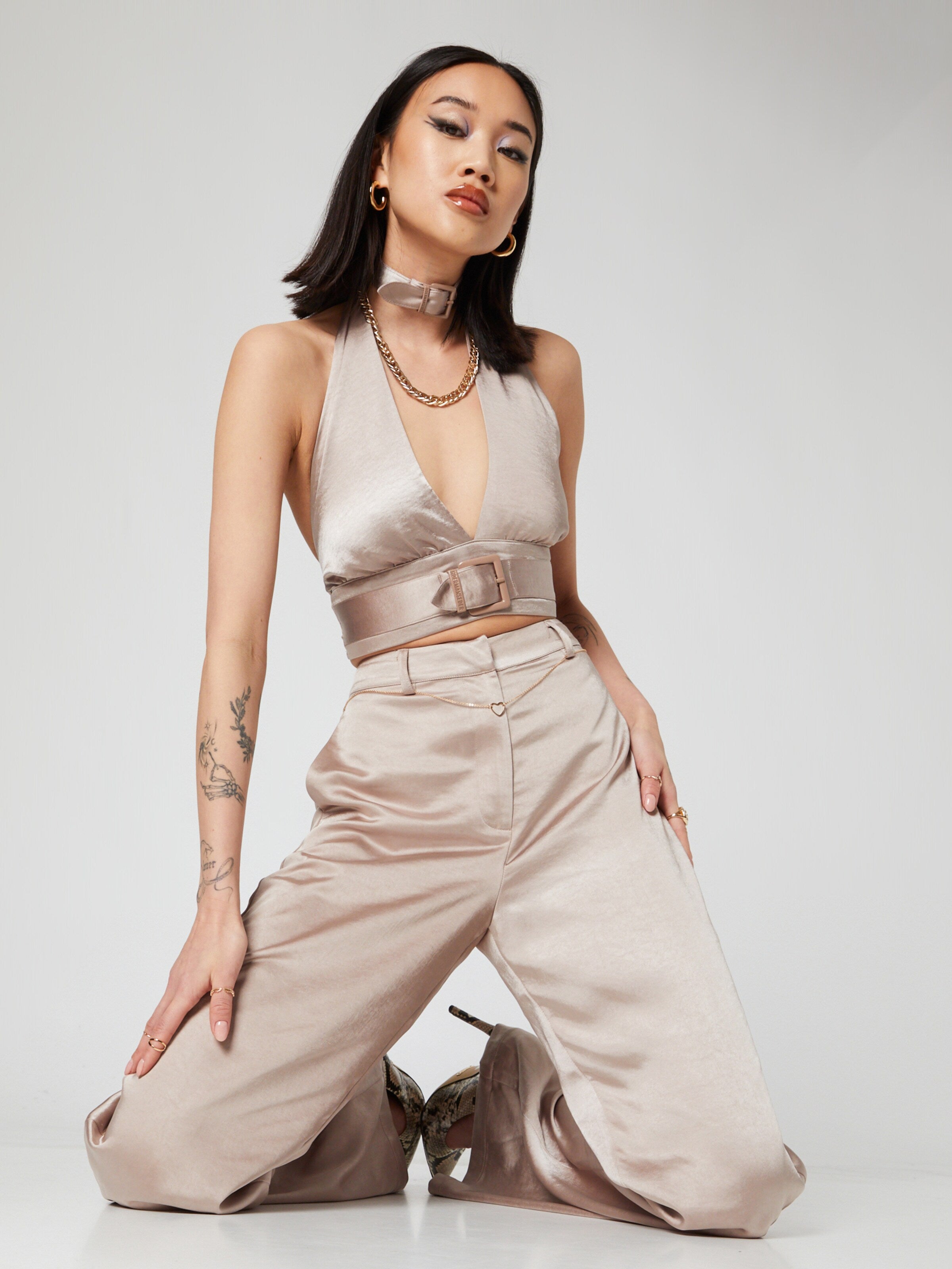  Blouse Tops Blouse Caren Dames Taupe
