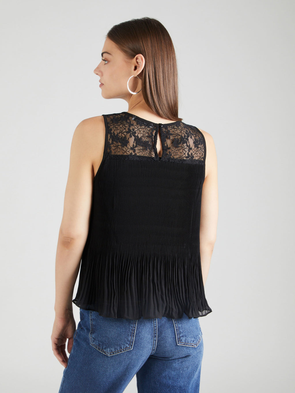 About You Kanten Tops Top Sybille Dames Zwart