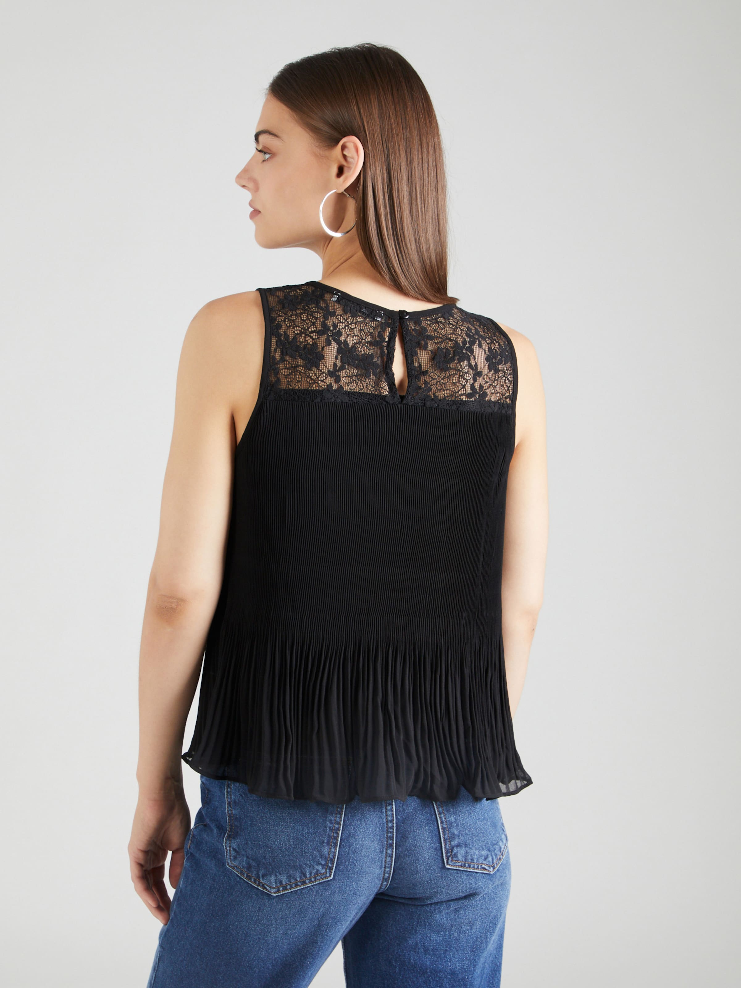 About You Kanten Tops Top Sybille Dames Zwart