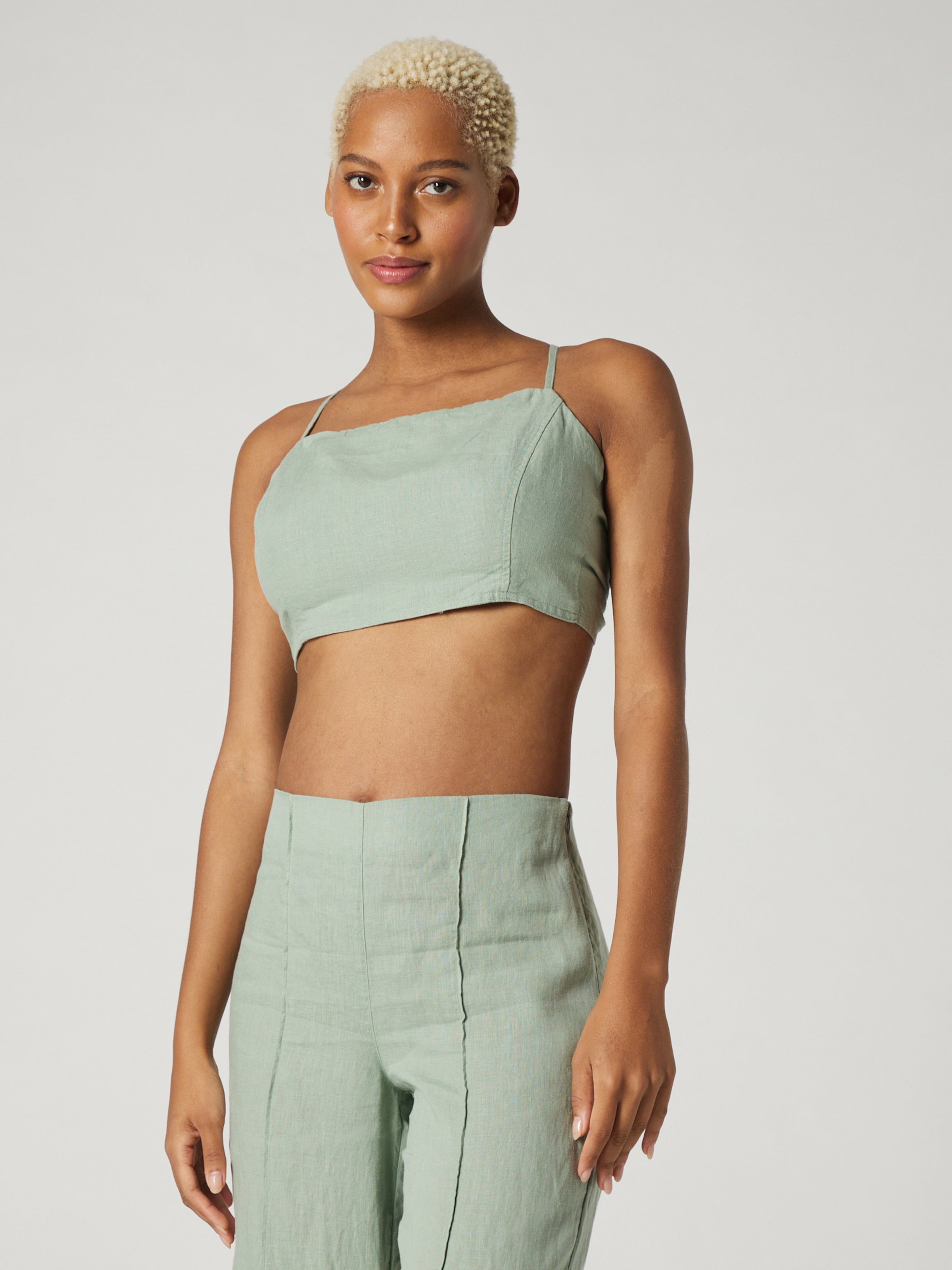  Crop Tops Top Lucia Dames Pastelgroen