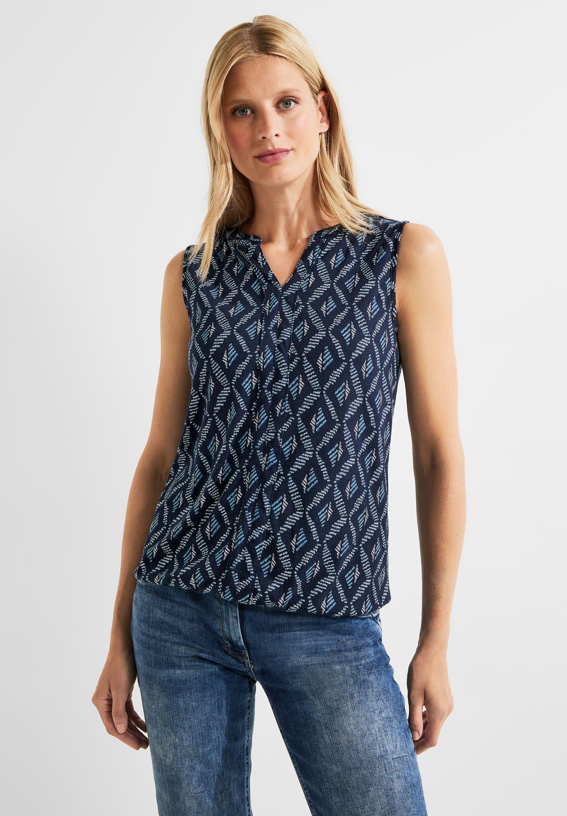 Cecil Blouse Tops Blouse Dames Blauw / Nachtblauw