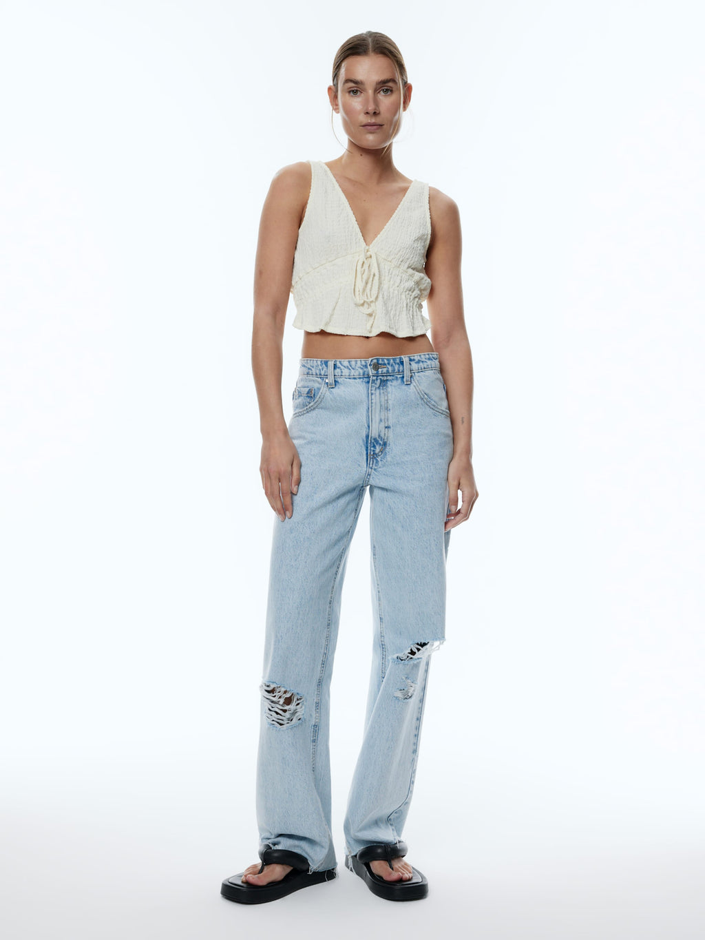 EDITED Tanktops Top Juliena Dames Beige