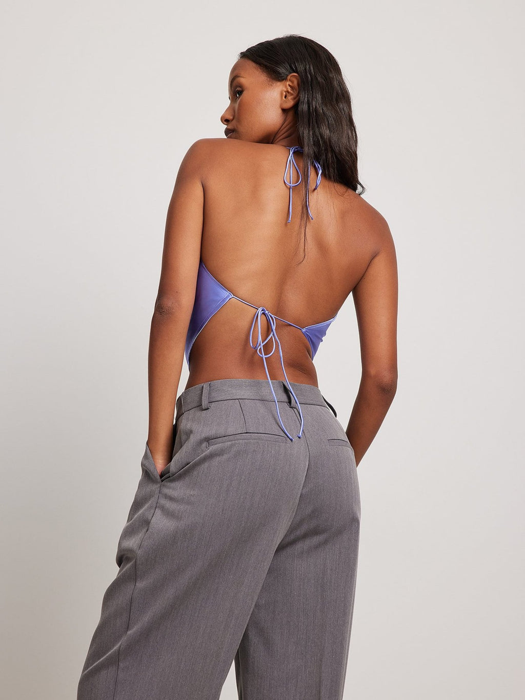 NA-KD Blouse Tops Blouse Dames Smoky Blue