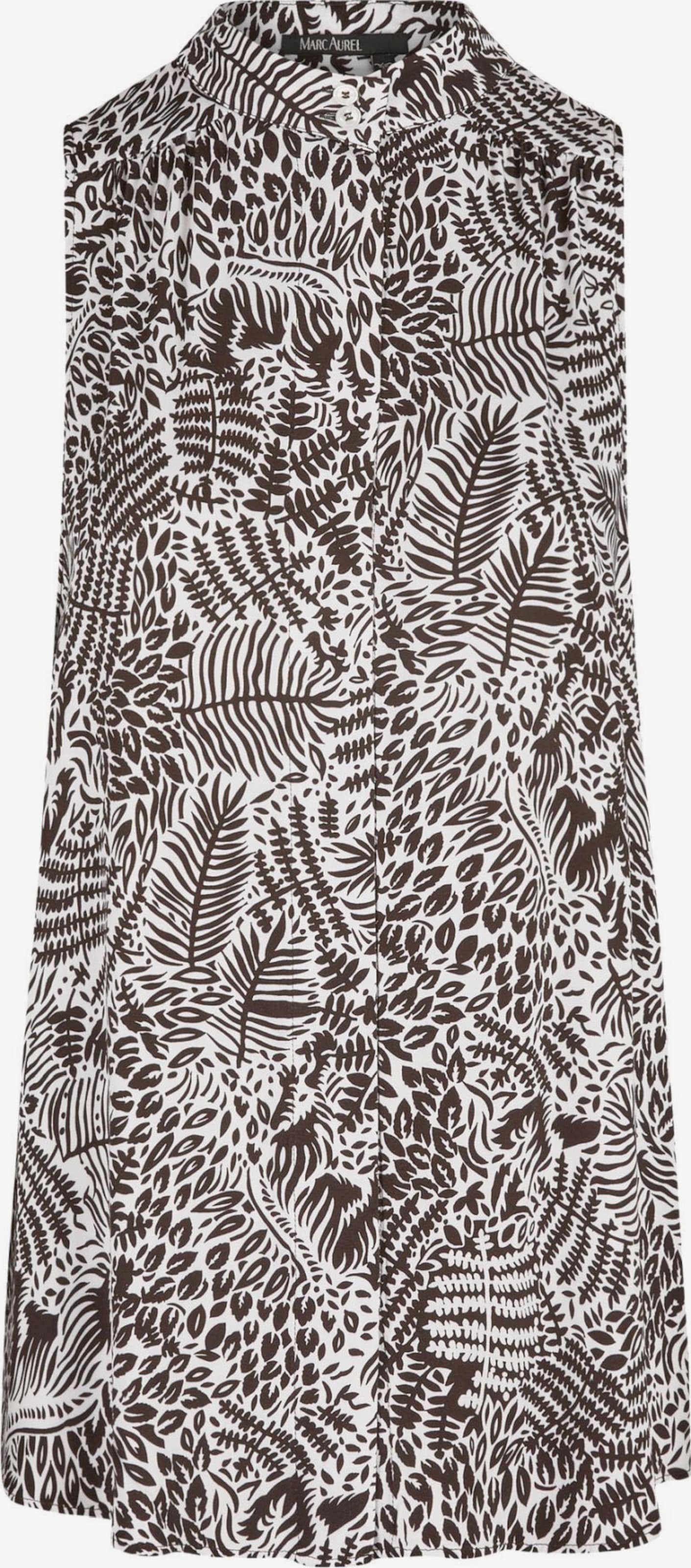 MARC AUREL Blouse Tops Blouse Dames Donkerbruin / Wit